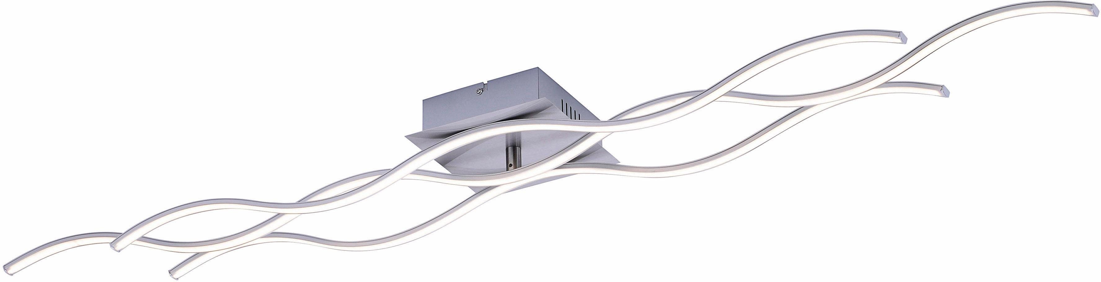 JUST LIGHT Deckenleuchte WELLA, LED fest integriert, Warmweiß, inklusive festverbautem LEDLeuchtmittel