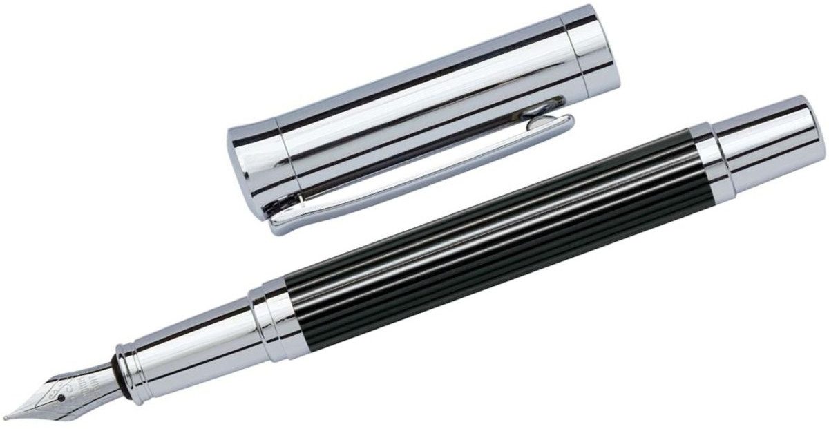 WEDO Füllhalter Füllfederhalter M Tyron schwarz/silber im Geschenketui