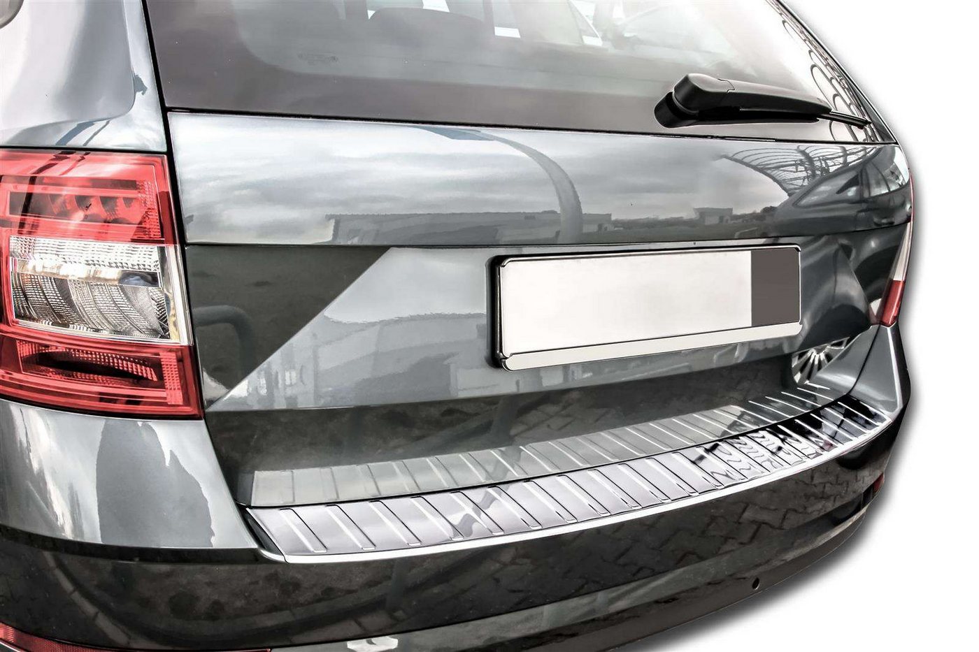 Thumbnail - RECAMBO Ladekantenschutz für SKODA Octavia 3 Kombi FACELIFT 2017-2020 Stoßstangenschutz, V2A rostfrei, Exklusive Optik, ...
