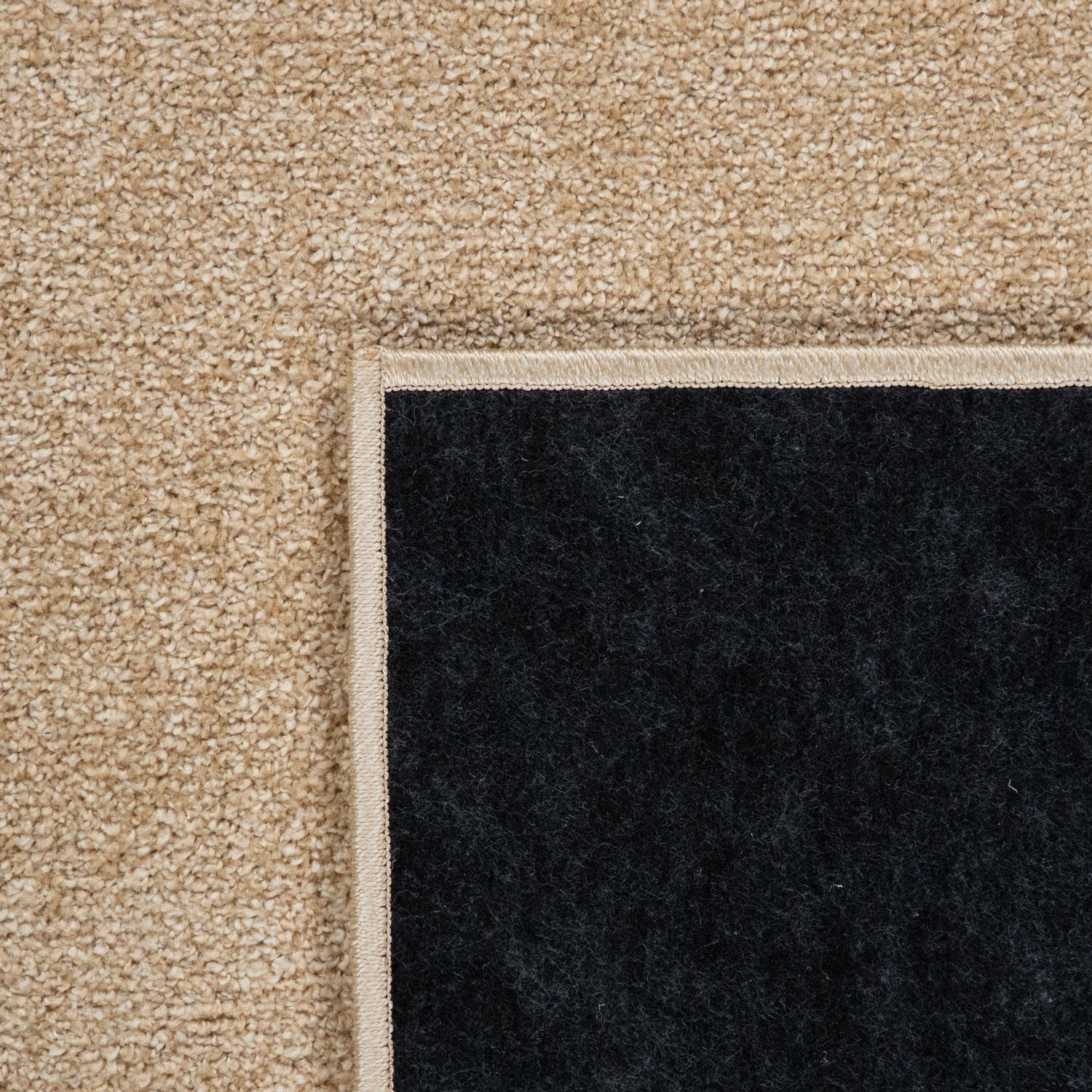 Paco Home Teppich Porto 890, rund, Höhe: 13 mm, Kurzflor, Uni-Farben, ideal im Wohnzimmer & Schlafzimmer