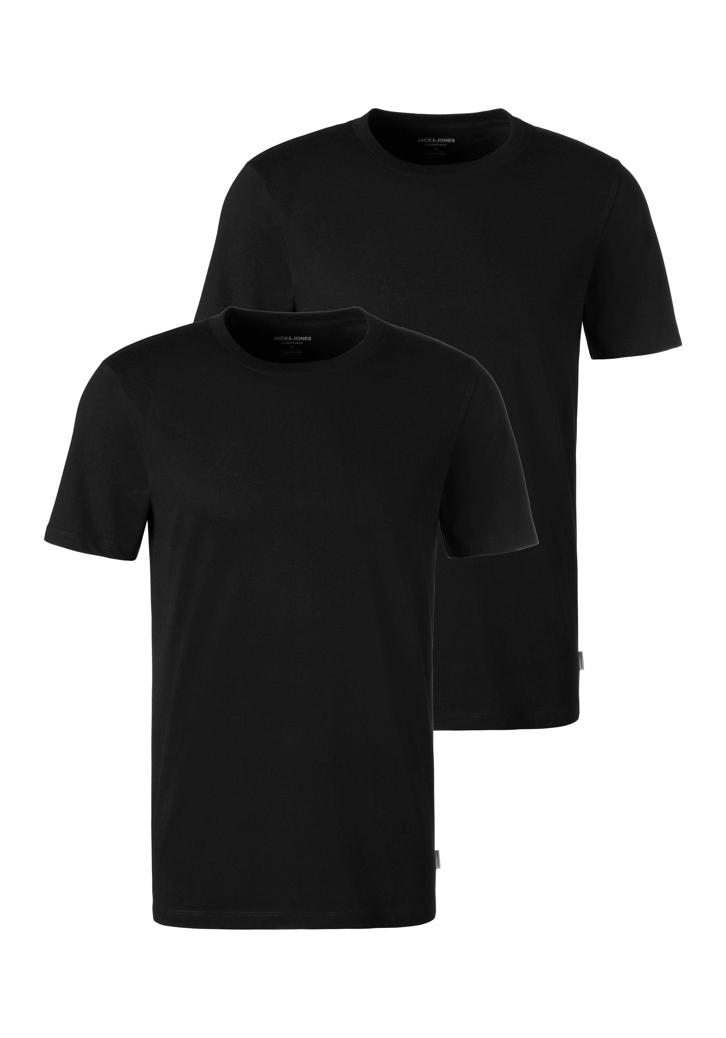 & (2er-Pack) Jones Jack T-Shirt schwarz Crew-Neck