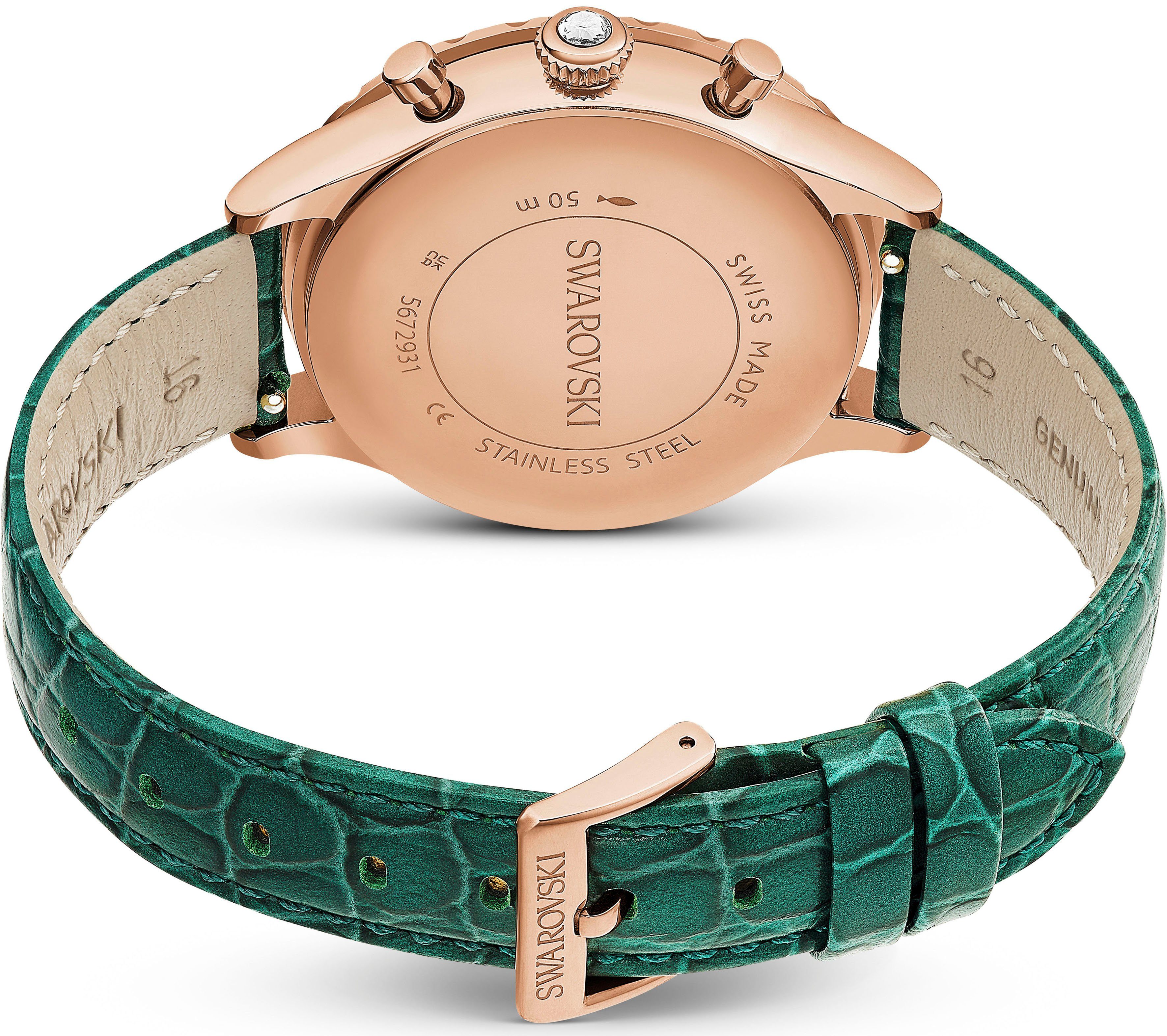 Swarovski Chronograph OCTEA CHRONO 5672931, Armbanduhr, Quarzuhr, Damenuhr, Swarovski-Kristalle, Swiss Made