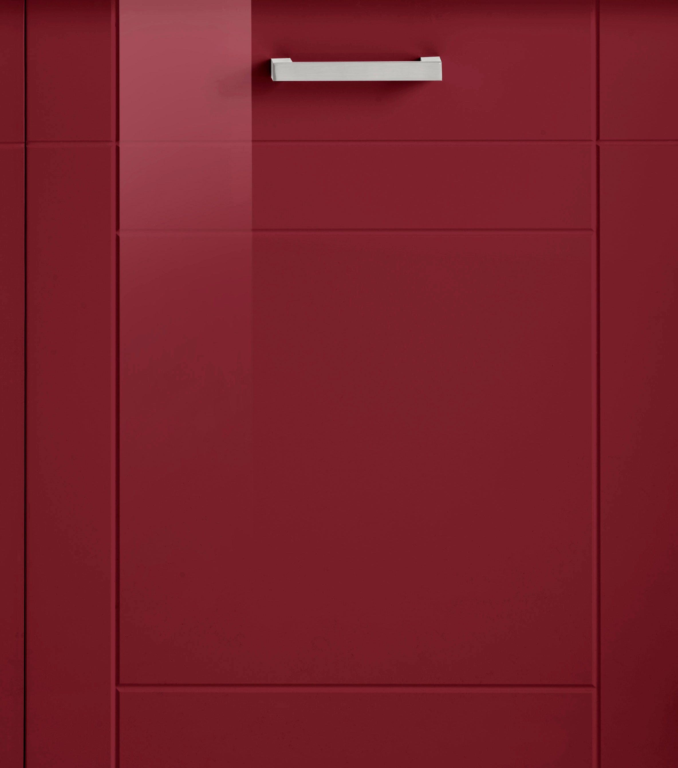 HELD Tinnum Tür MÖBEL 1 Eckunterschrank rot cm wotaneiche breit, 120 Metallgriffe, | MDF-Fronten,