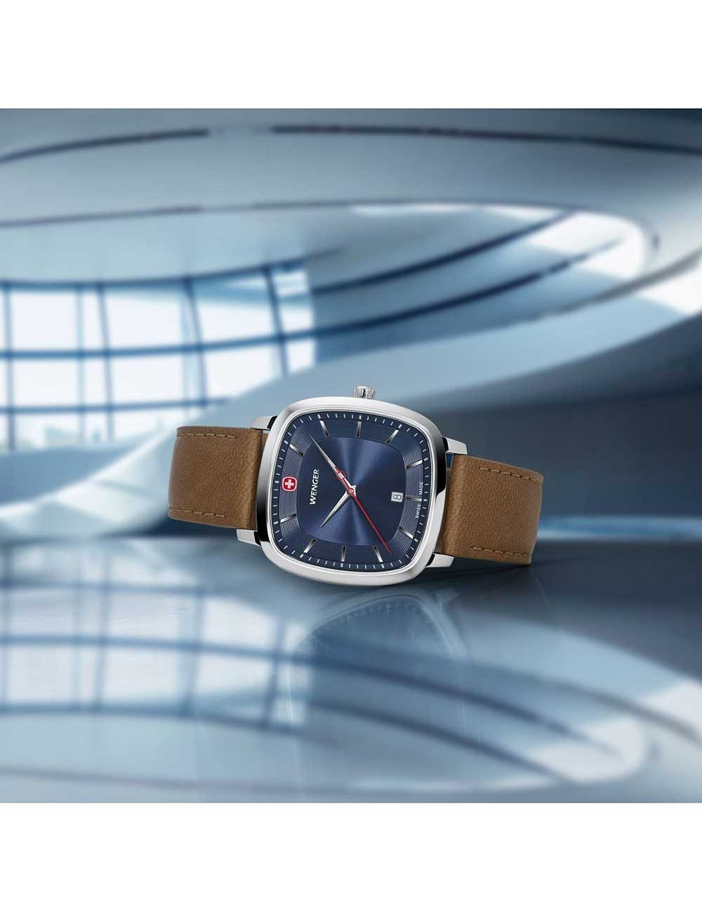 Wenger Quarzuhr Wenger 01.1921.106 Herrenuhr Vintage Classic 37mm 5ATM Wenger 01.1921.106 Herrenuhr Vintage Classic 37mm 5ATM