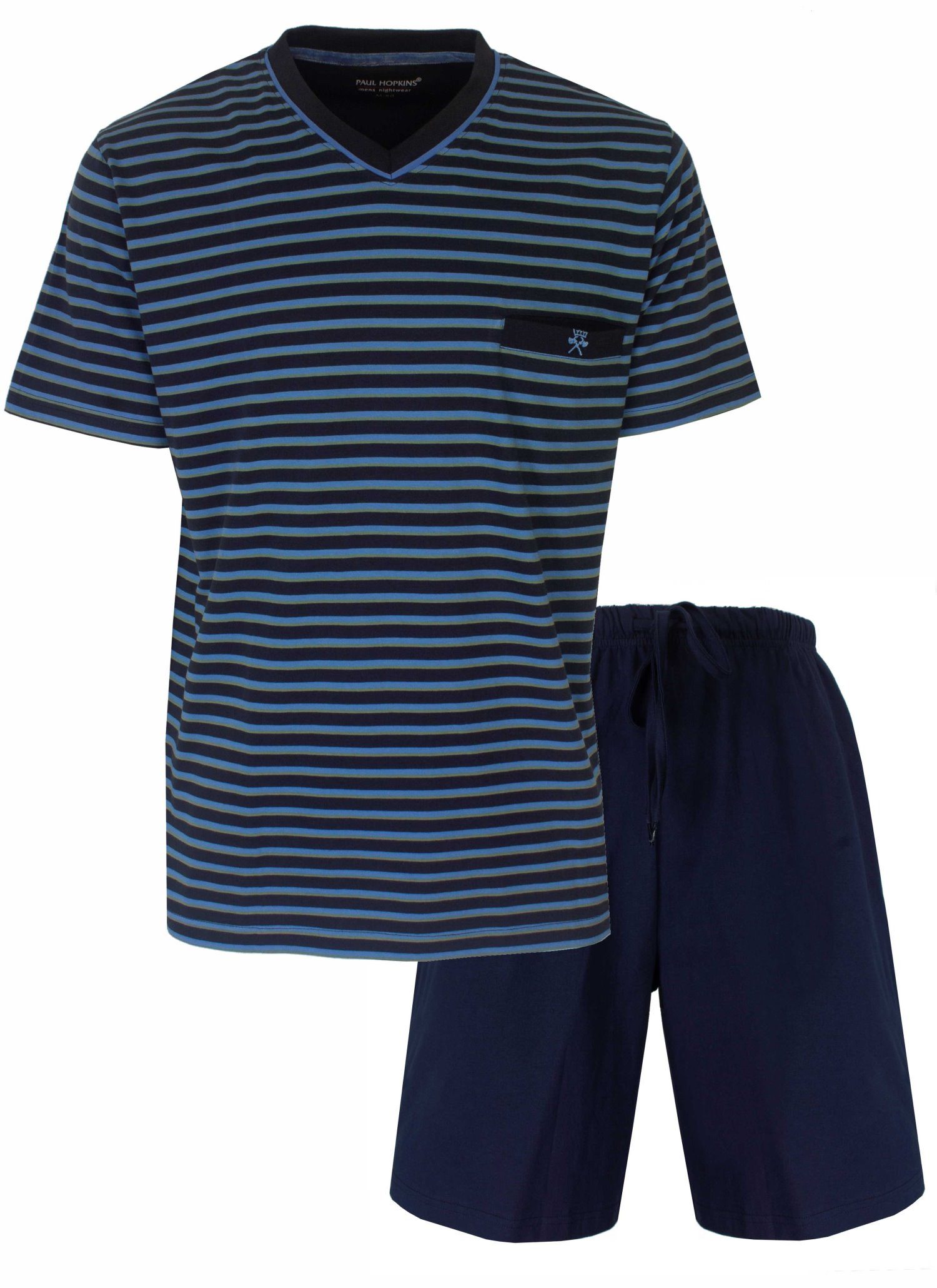 Paul Hopkins Shorty Herren Pyjama kurz (2 tlg) Baumwolle günstig online kaufen