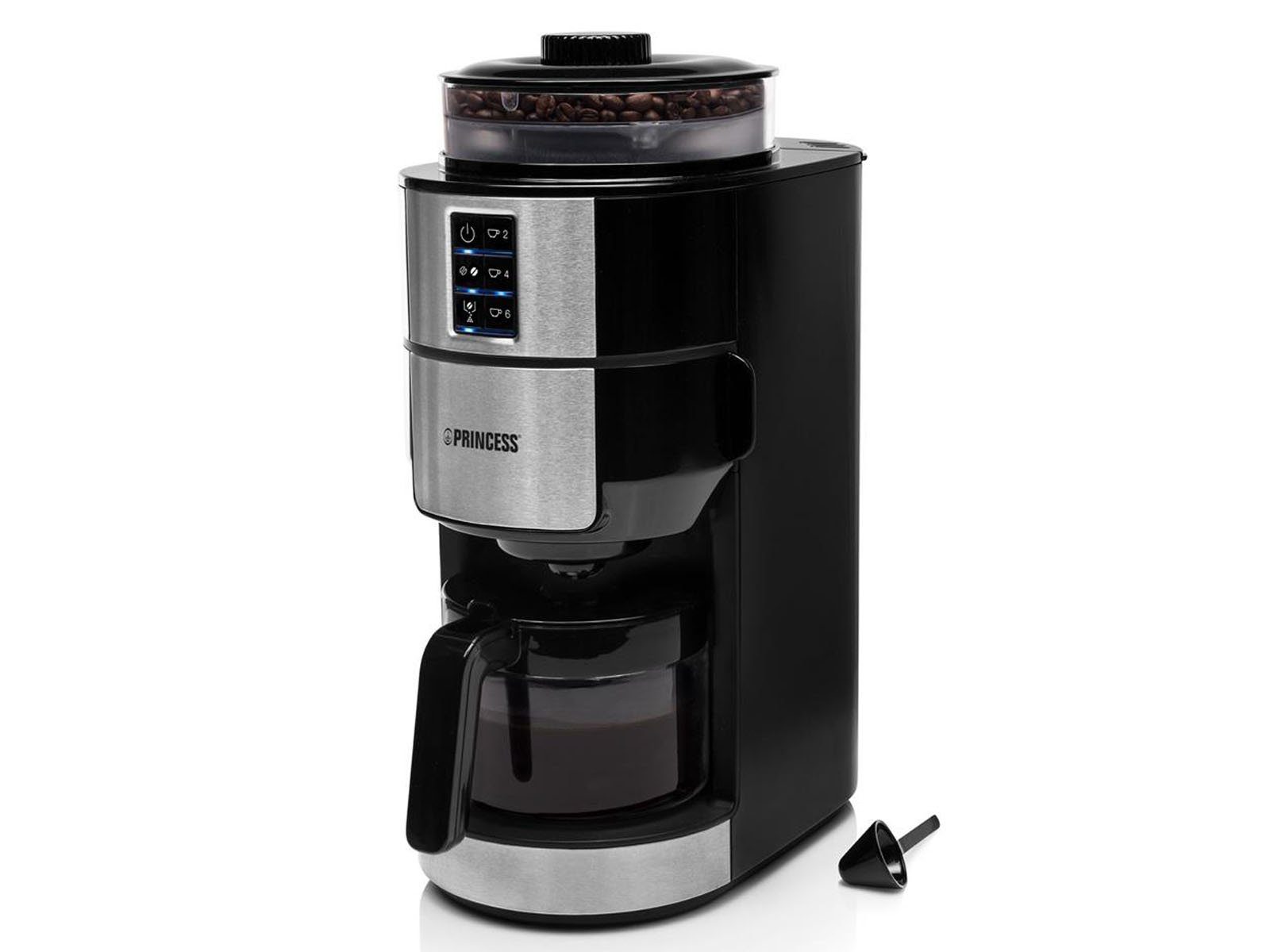 PRINCESS Filterkaffeemaschine, mit Mahlwerk für Bohnen, Timer & abnehmbaren  Wassertank – auch für Filter-Kaffee Pulver geeignet online kaufen | OTTO