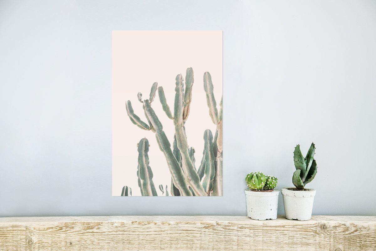 MuchoWow Poster Kaktus - Pflanze Poster, Rahmen (1 Ohne - Natur, St), Grün Wandbild, - Wandposter für Wohnzimmer