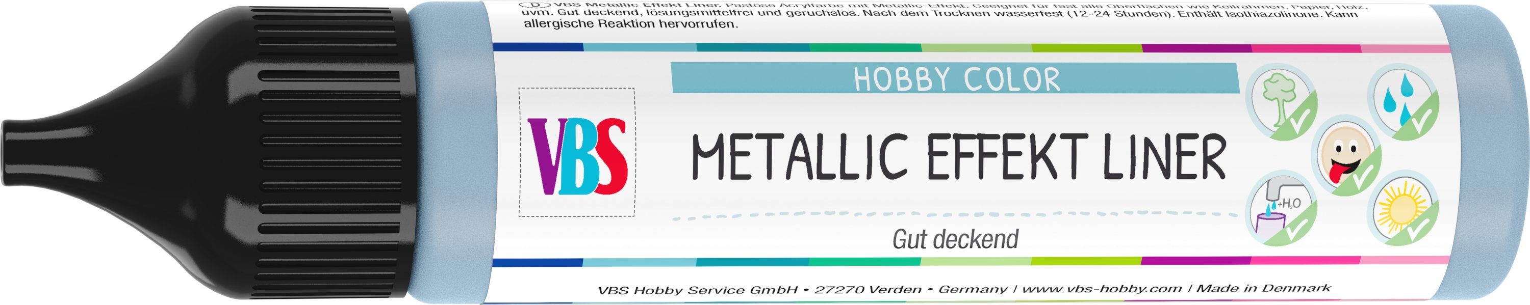 Metallglanzfarbe, Hellblau VBS ml 28