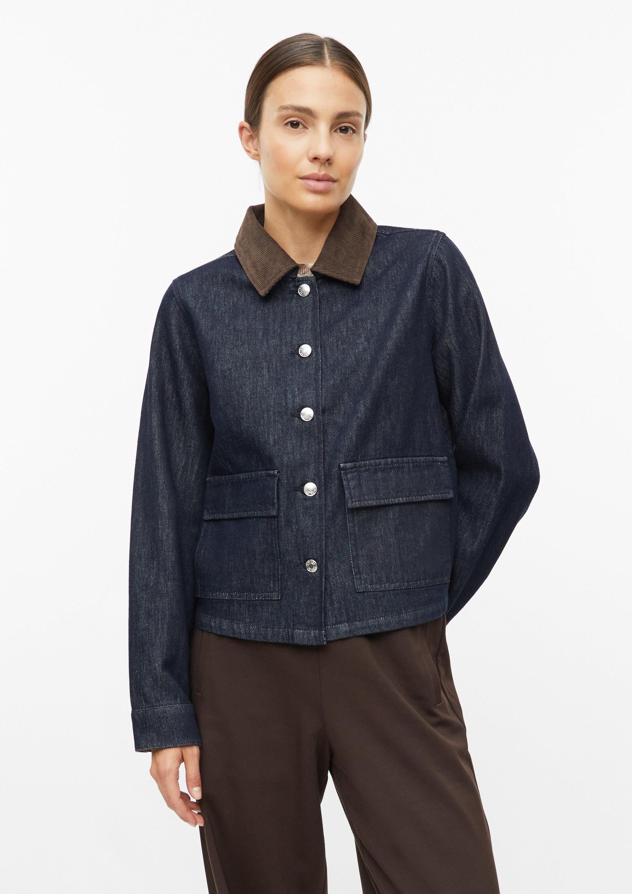 s.Oliver Funktionsjacke Indoor-Jacke Denimjacke mit Cordkragen