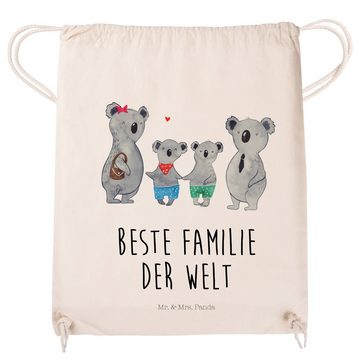 Mr. & Mrs. Panda Sporttasche Koala Familie zwei - Transparent - Geschenk, Stoffbeutel, Muttertag, (1-tlg), Design trifft Funktion