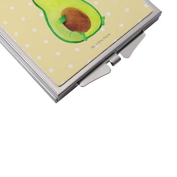 Mr. & Mrs. Panda Kosmetikspiegel Avocado Geburtstag - Gelb Pastell - Geschenk, Frucht, Spiegel, Handta (1-St), passt überall