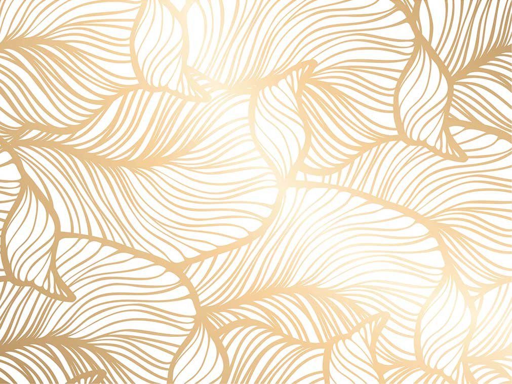Tischsetmacher Platzset Goldene Blätter - 4 Stück aus erstklassigem Vinyl, (4-St), (Kunststoff) 40 x 30 cm - Made in Germany