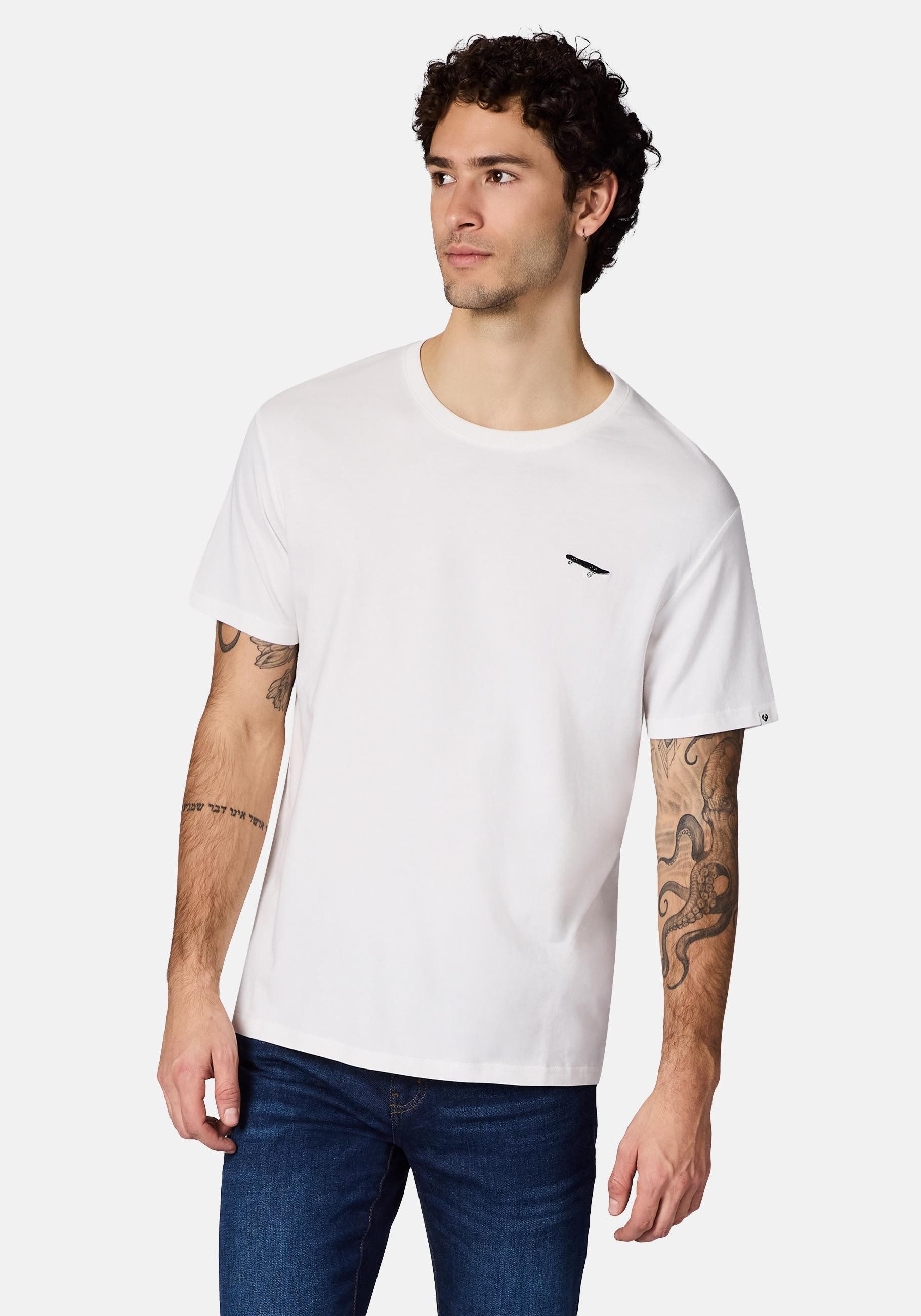 Ragwear T-Shirt Samms I Gots YOUMODO Kurzärmliges Shirt mit Skateboard-Stickerei