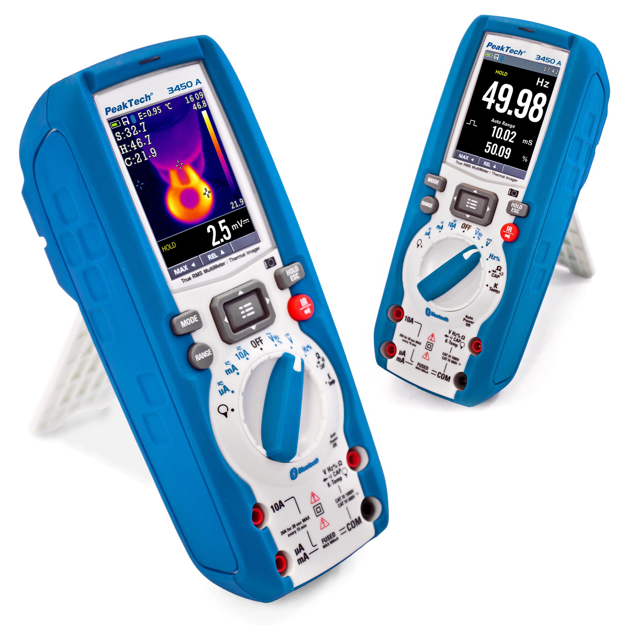 PeakTech Multimeter PeakTech 3450 A: True RMS Grafikmultimeter mit Wärmebildkamera, (1 St), praktisch, Datenlogger, 120 x 120 Pixel, modern, True-RMS