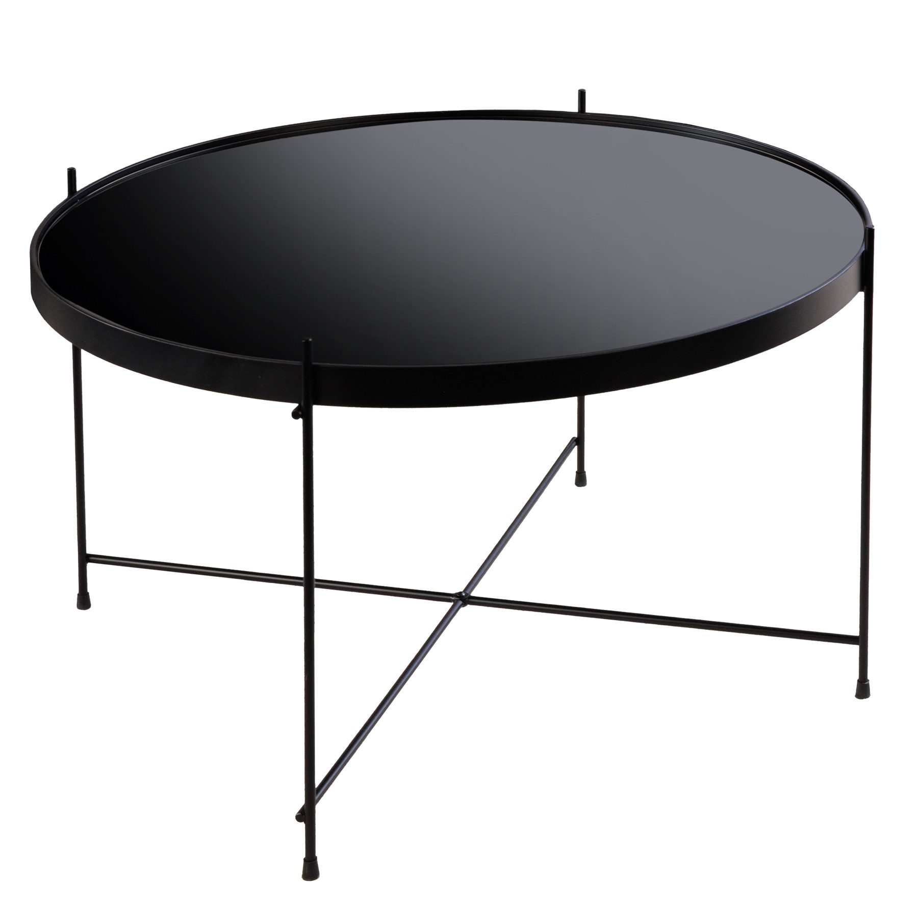 riess-ambiente Beistelltisch ELEGANCE 70cm schwarz - Glas, Metallgestell, r günstig online kaufen