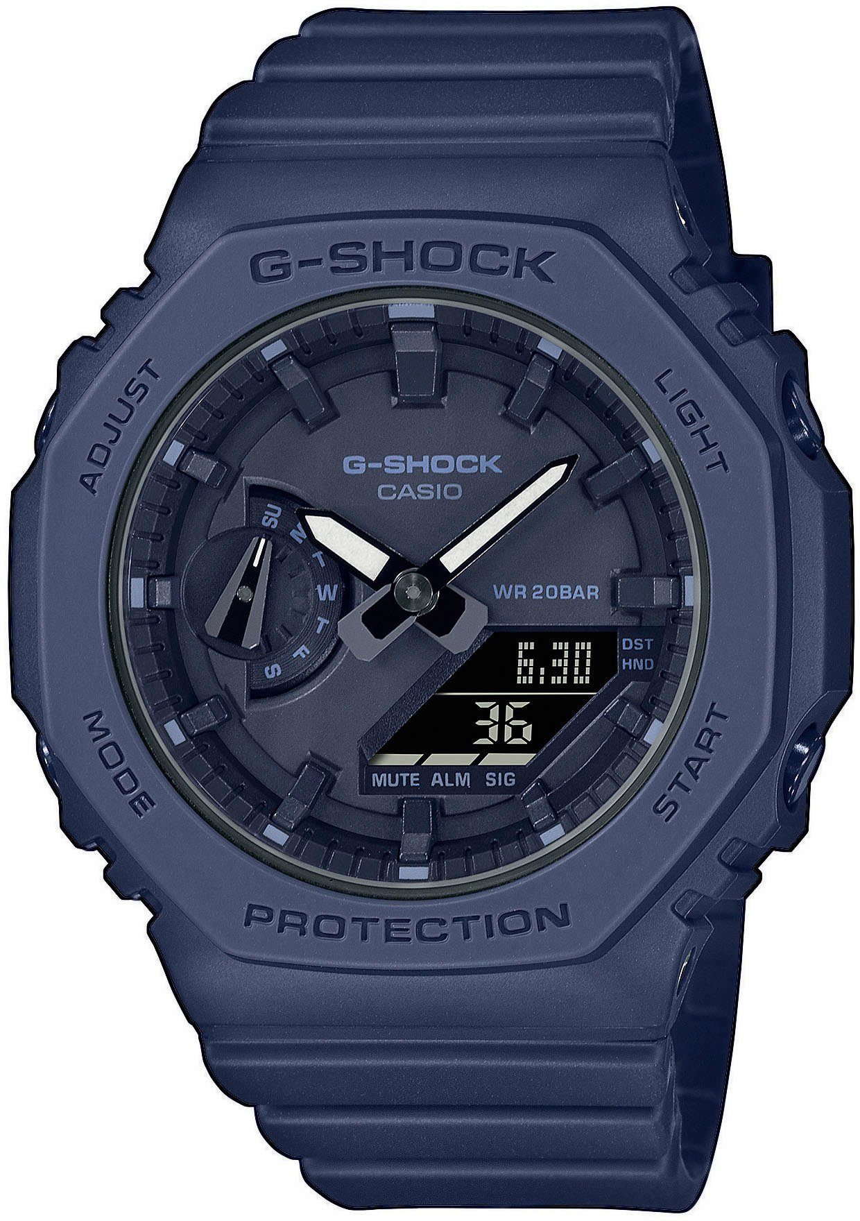 CASIO G-SHOCK Chronograph GMA-S2100BA-2A1ER, Quarzuhr, Armbanduhr, Damen, Herren, digital, bis 20 bar wasserdicht