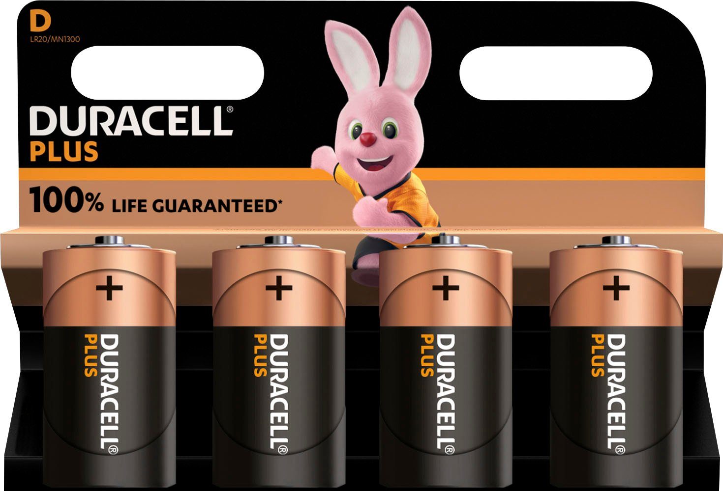 Duracell 4er Pack Plus Batterie, LR20 (4 St)