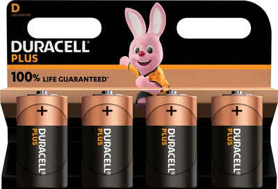 Duracell 4er Pack Plus Batterie, LR20 (4 St)