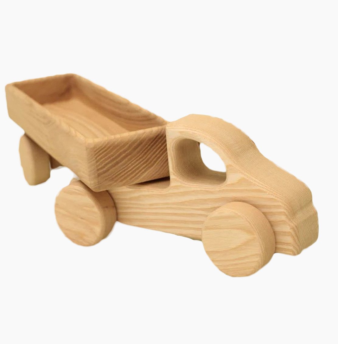 Lotes Toys Spielzeug-LKW Lotes Toys Holzbaufahrzeug Lastwagen, (Set, 3-tlg., packung), Jedes Holzauto ist ein Unikat