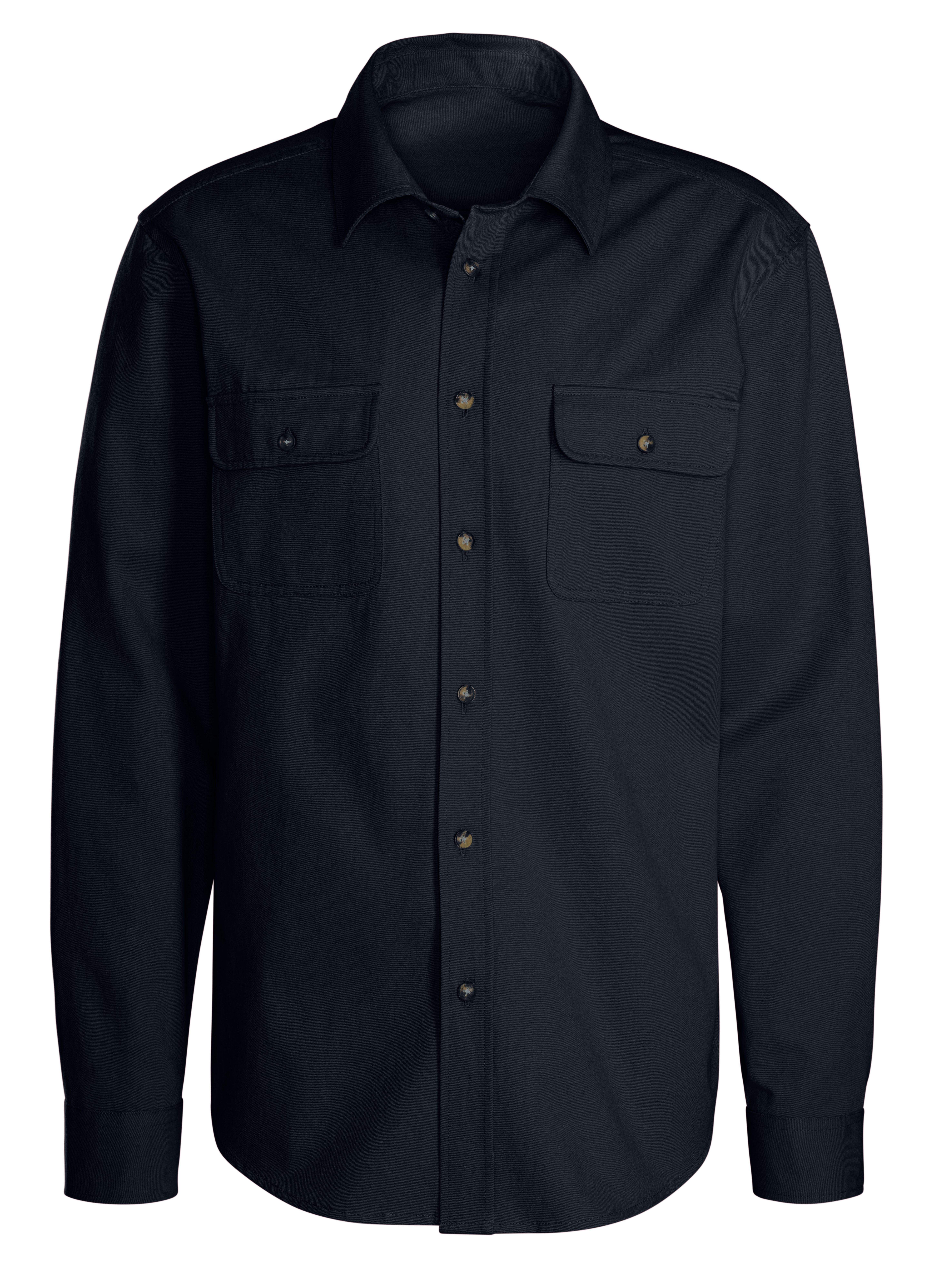 John Devin Langarmhemd Overshirt aus reiner Baumwolle, mit aufgesetzten Tas günstig online kaufen