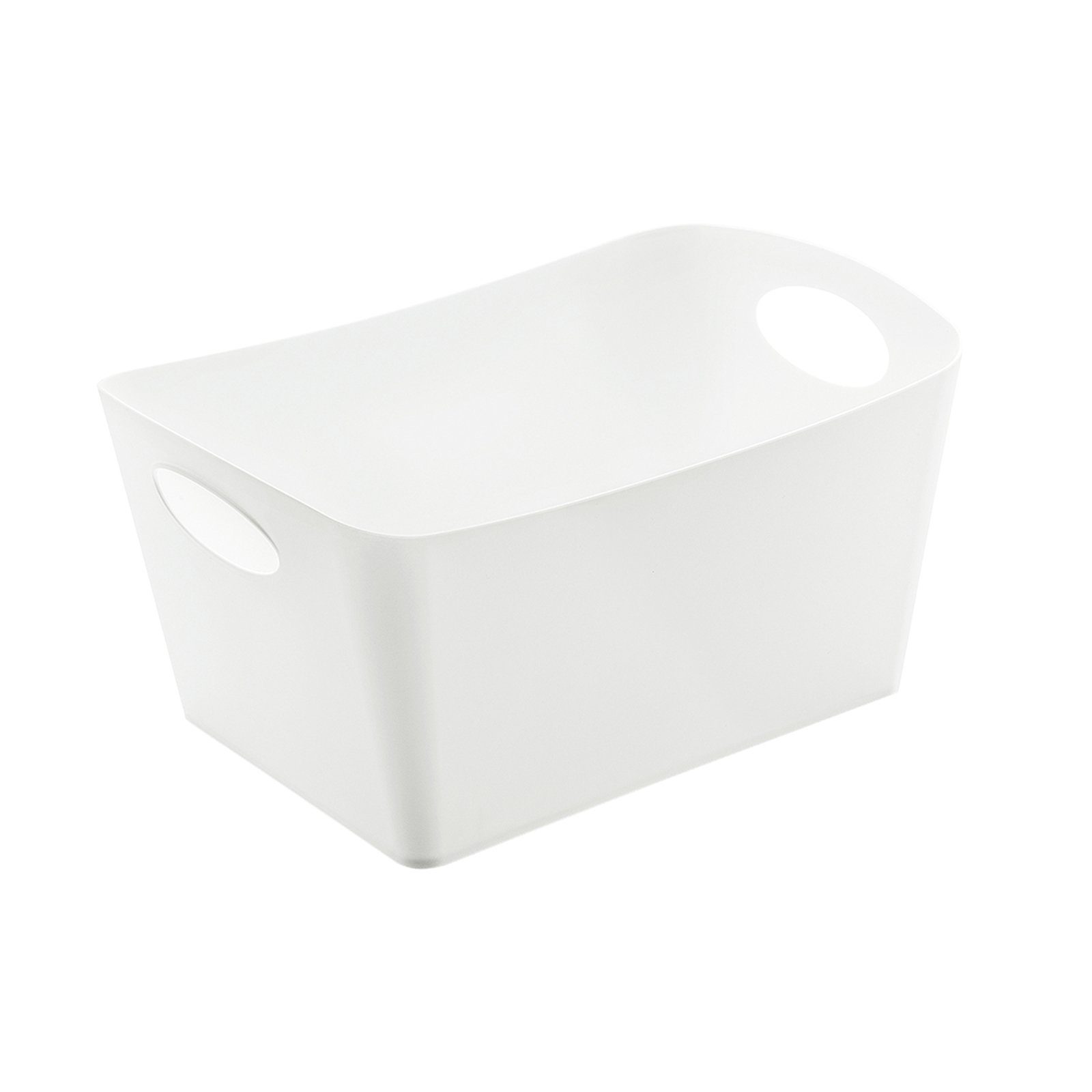 KOZIOL Aufbewahrungskorb Aufbewahrungsbox 3,5 Liter BOXXX M (Stück, 1 St), Utensilo Regalkorb Kunststoff Weiß | Dekokörbe