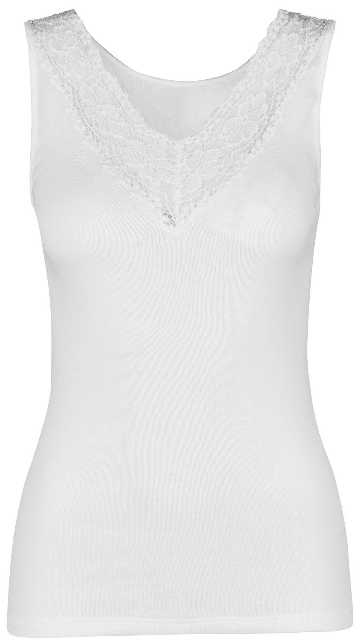 Unterhemd Damen Unterhemd mit Spitze