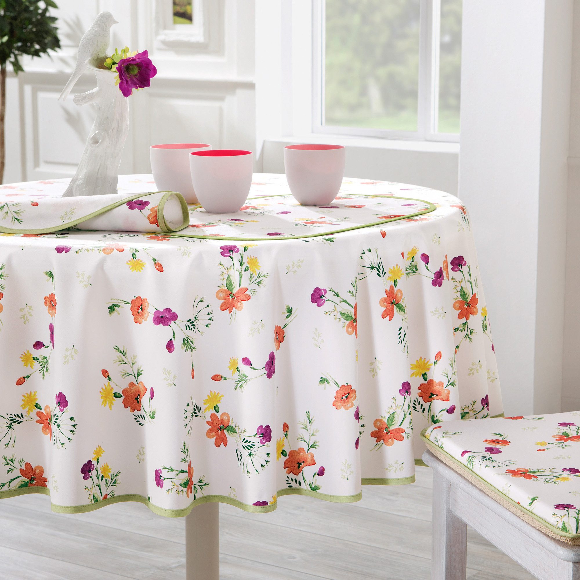 Erwin Müller Tischdecke Tischdecke, abwaschbar Blumen