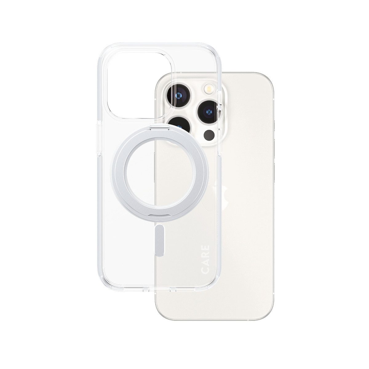 CARE by PanzerGlass Handyhülle Kickstand Case mit MagSafe für Apple iPhone 15 Pro, Backcover, Schutzhülle, Handyschutzhülle, Case, Schutzcase, stoßfest