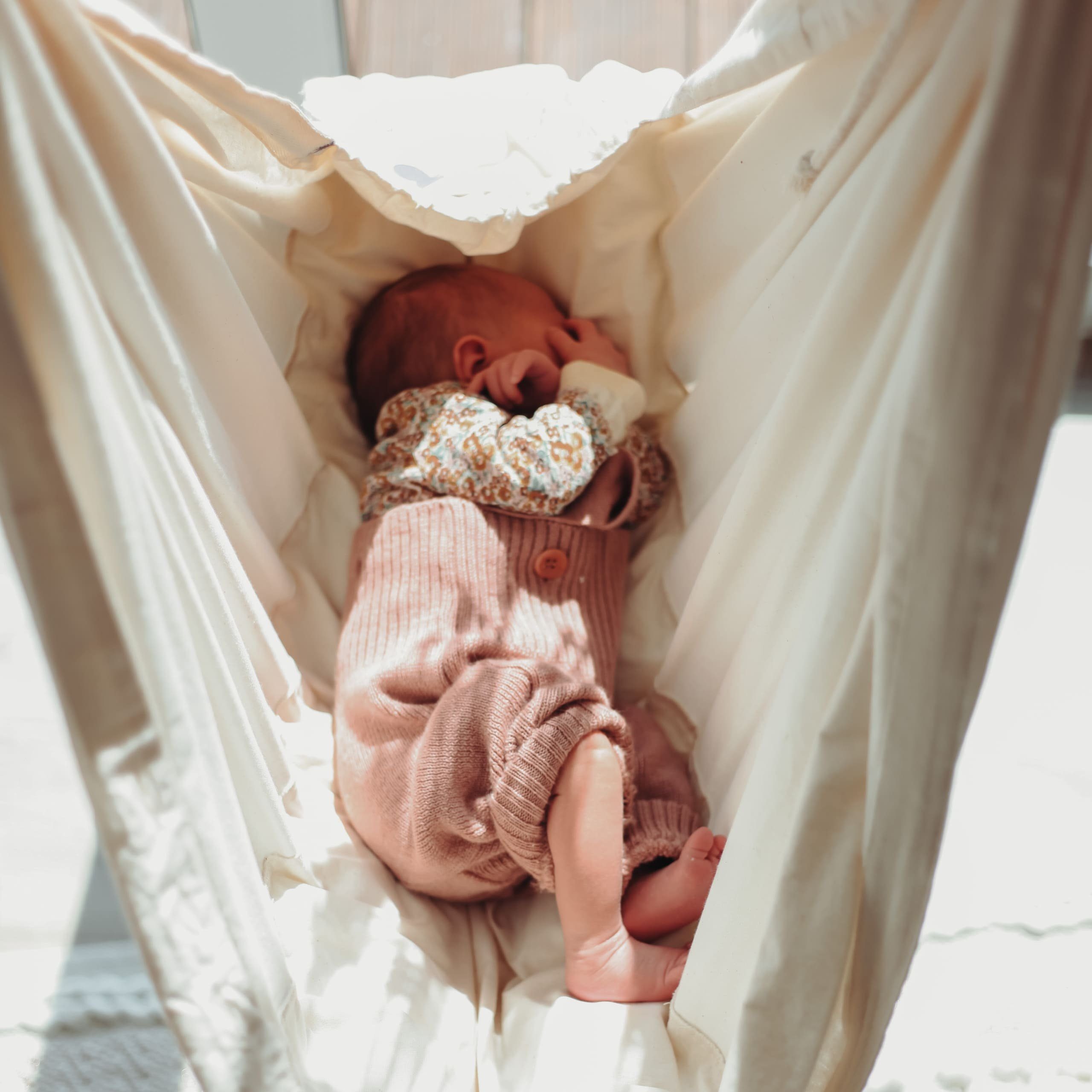 Stubenbett Federwiege Bio mit Tipi Anthrazit