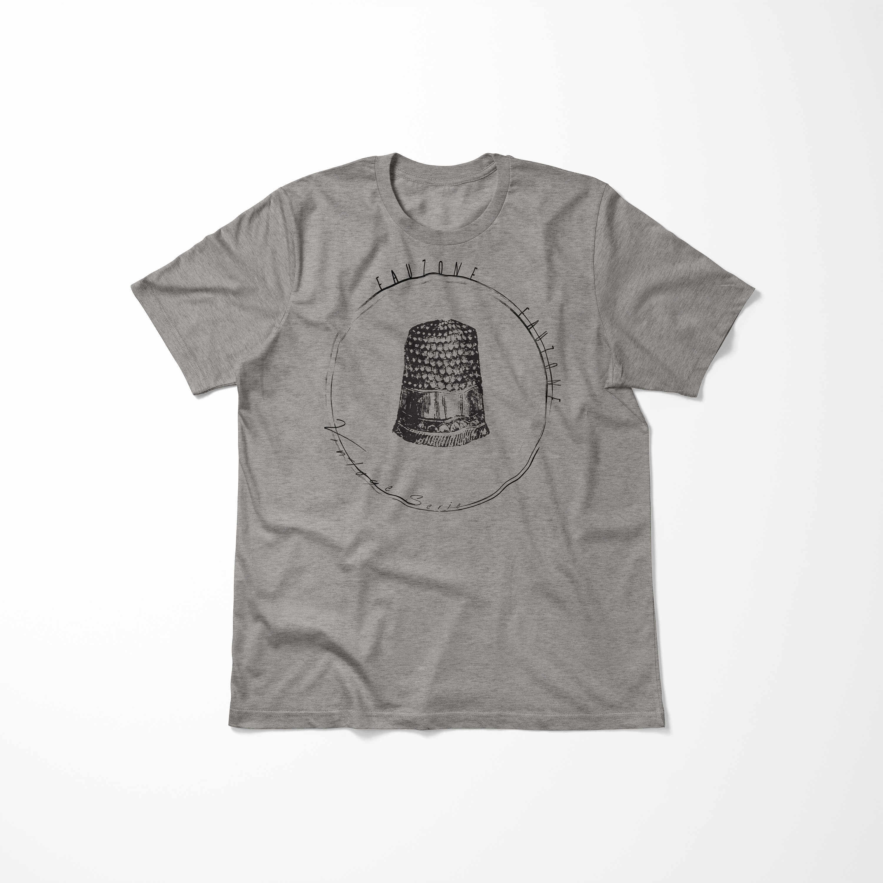 Herren Vintage Sinus Art T-Shirt Fingerhut Ash T-Shirt