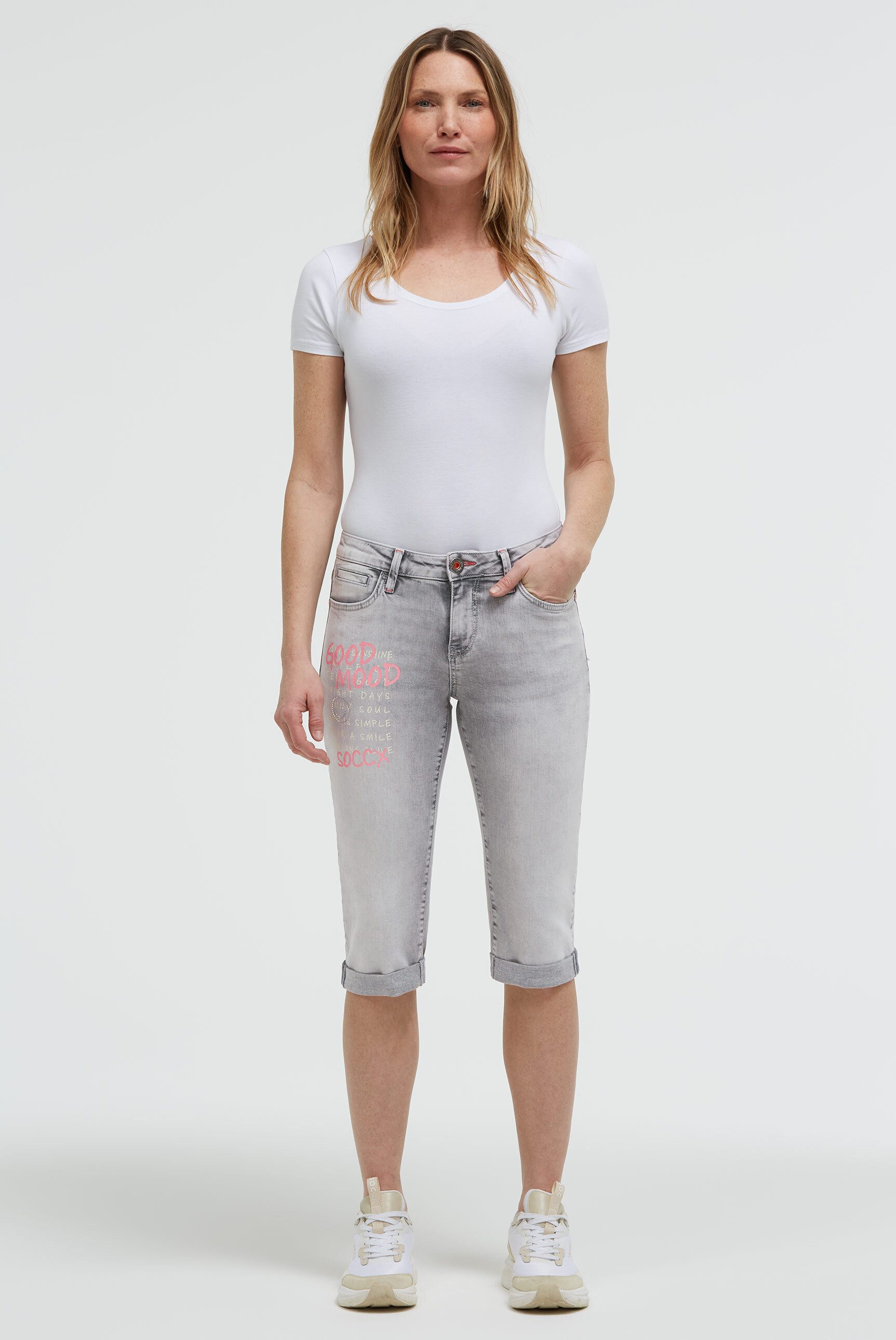 SOCCX Regular-fit-Jeans mit Turn-Up Saum