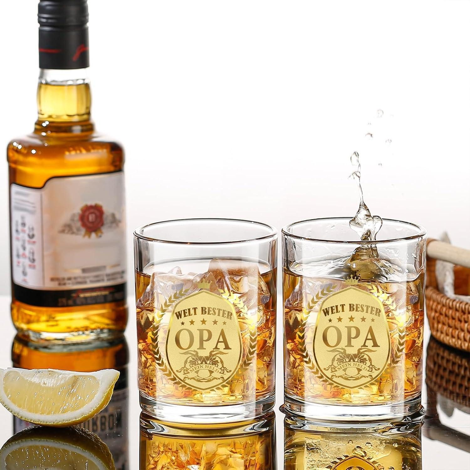 LuxusKollektion Whiskyglas Whiskygläser Geschenk personalisierte Opa Geburtstag Opa Whiskyglas