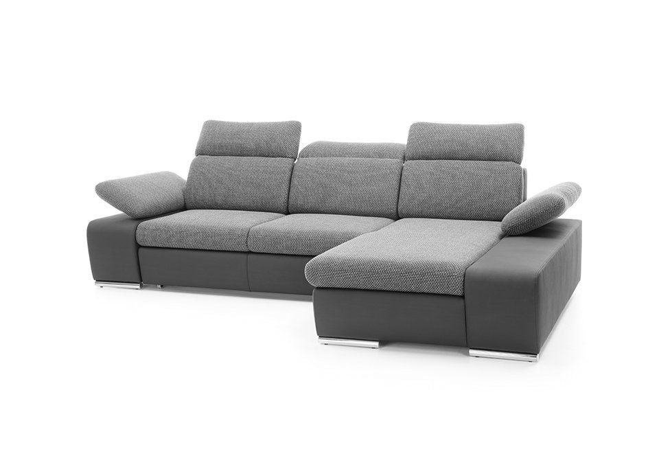 Couch Textil Ecksofa, Wohnlandschaft Design JVmoebel Leder Ecksofa Multifunktion