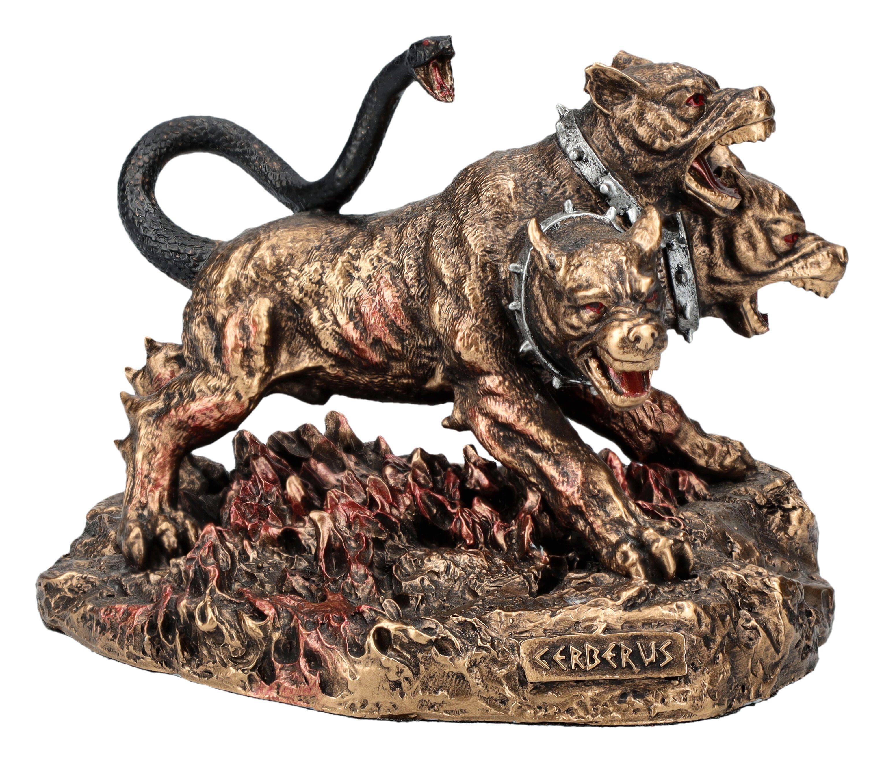Dekofigur Zerberus Figur - Höllenhund des Hades - Veronese Mythologie Dekofigur