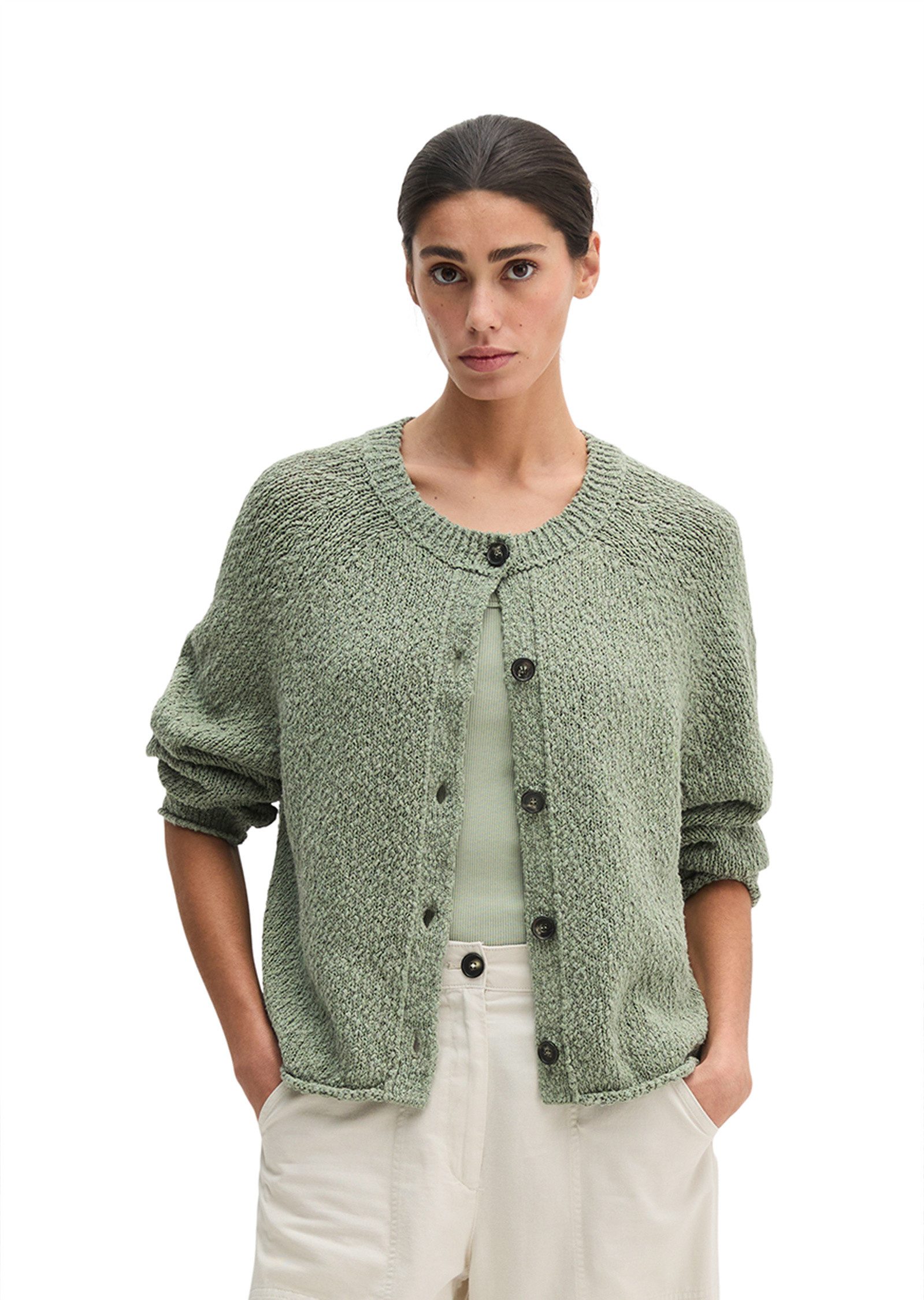 Marc O'Polo Cardigan aus Heavy Cotton Slub-Garn günstig online kaufen
