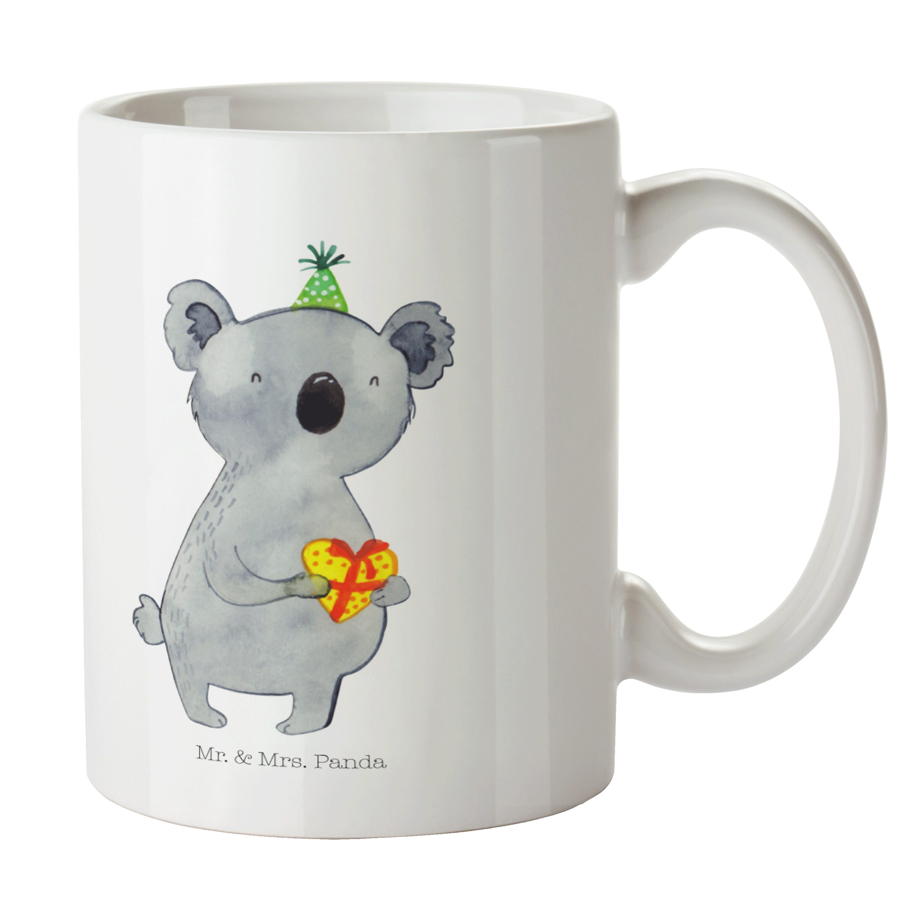 Mr. & Party, Koala Tasse - Keramik Geschenk Mrs. Koalabär, Panda - Tasse Weiß Sprüche, Kaffeetasse