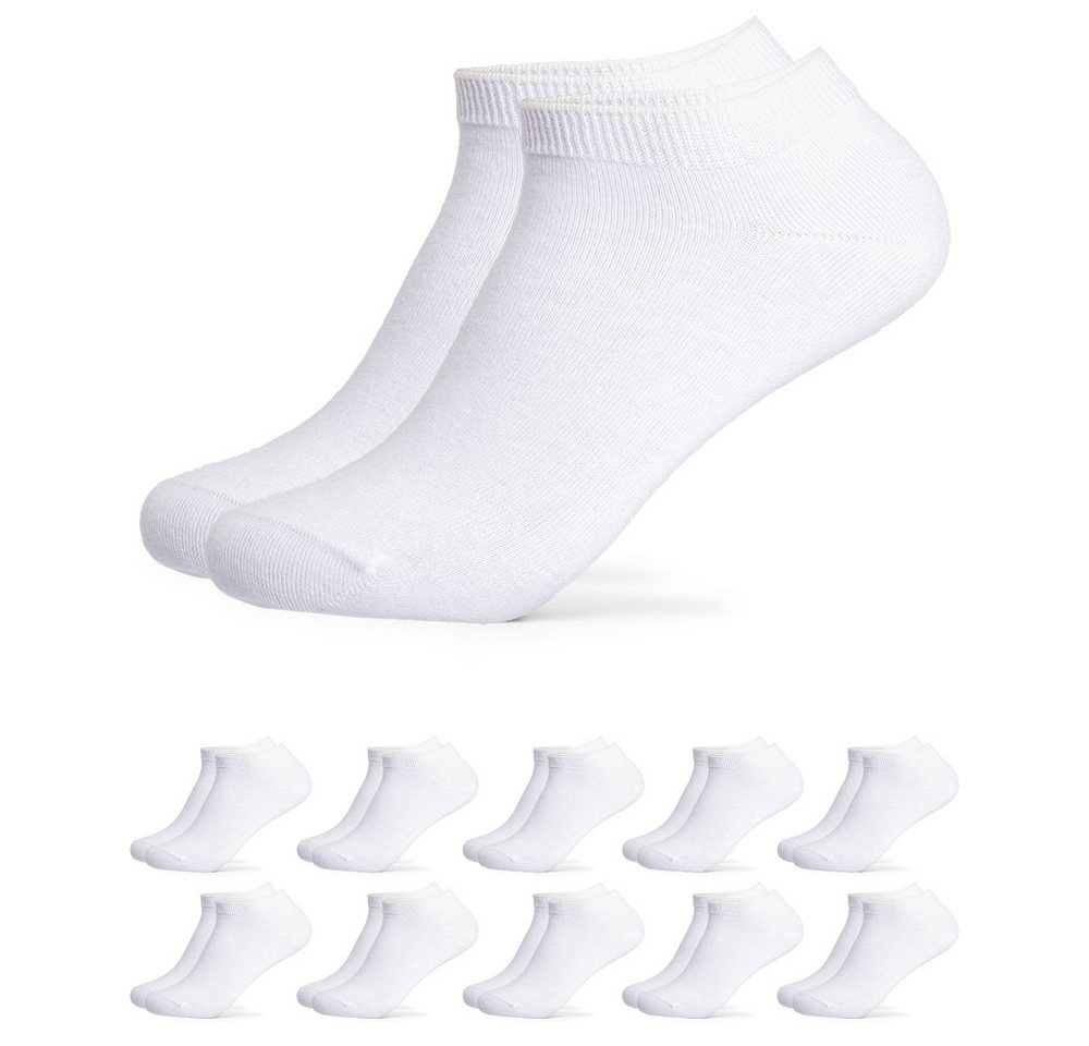OCCULTO Sneakersocken Damen & Herren 100% Baumwolle Sneaker Socken 10er Pack (Modell: Manu) (10-Paar)