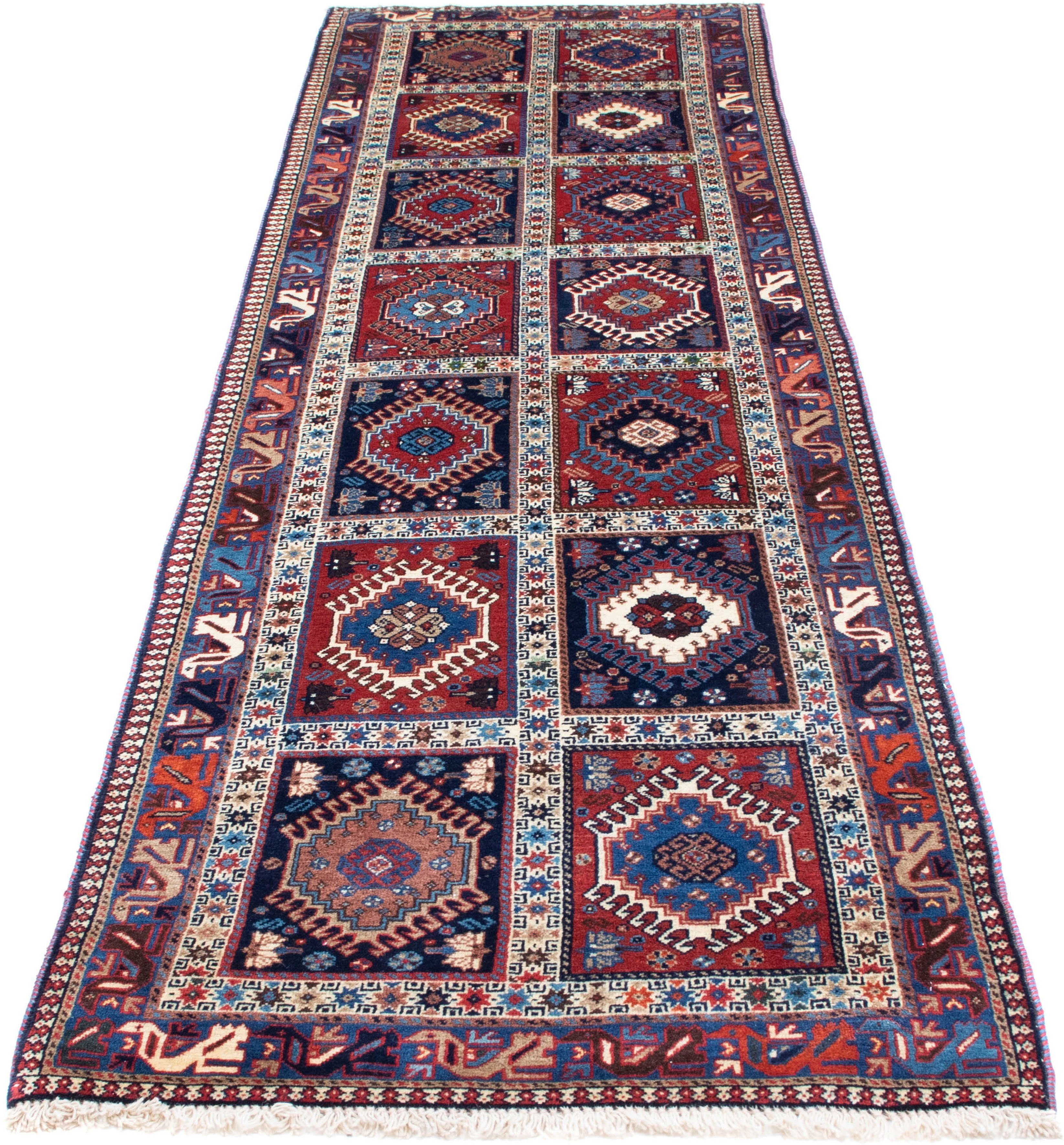 Orientteppich Perser - Nomadic - 292 x 80 cm - mehrfarbig, morgenland, rechteckig, Höhe: 10 mm, Wohnzimmer, Handgeknüpft, Einzelstück mit Zertifikat