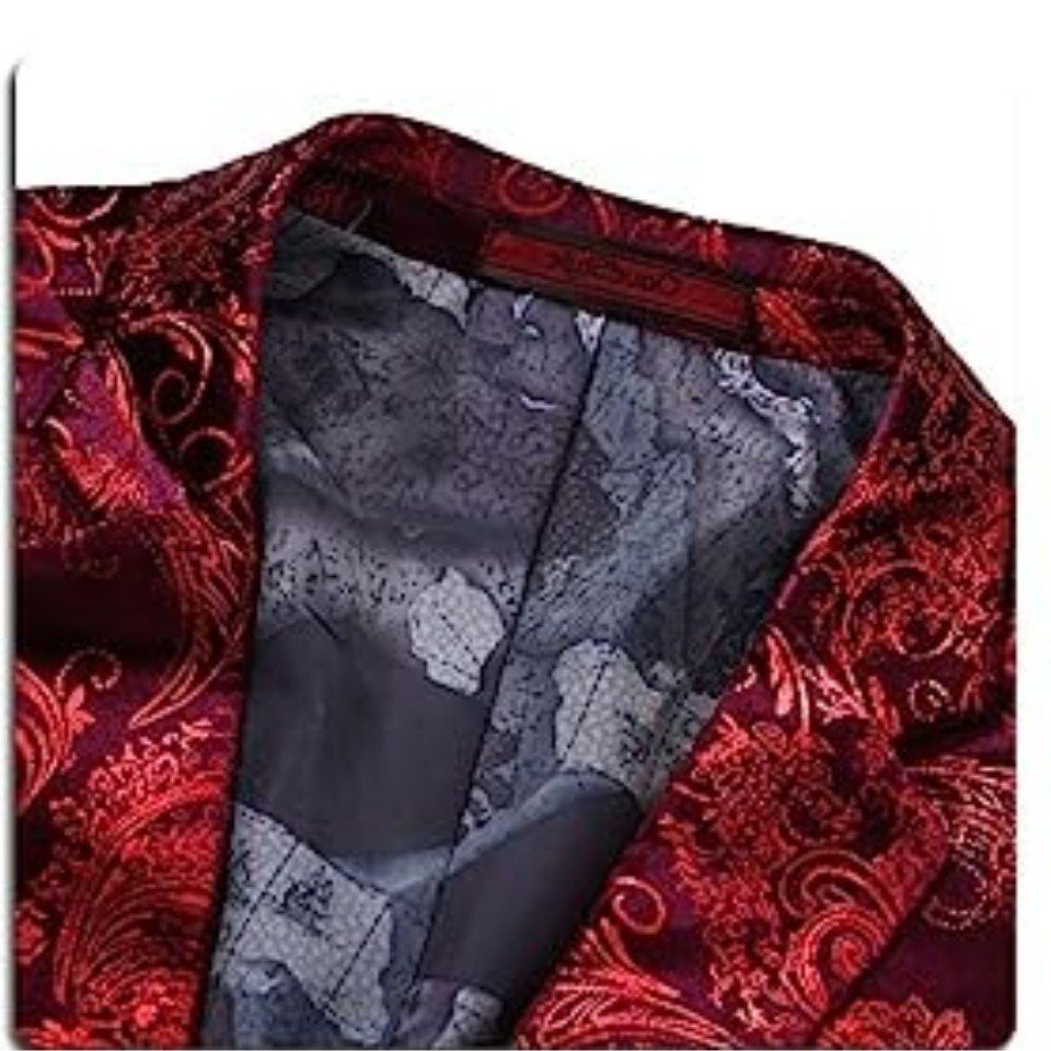 Allthemen Sakko Herren 2 Knöpfe Pailletten Blazer für Party