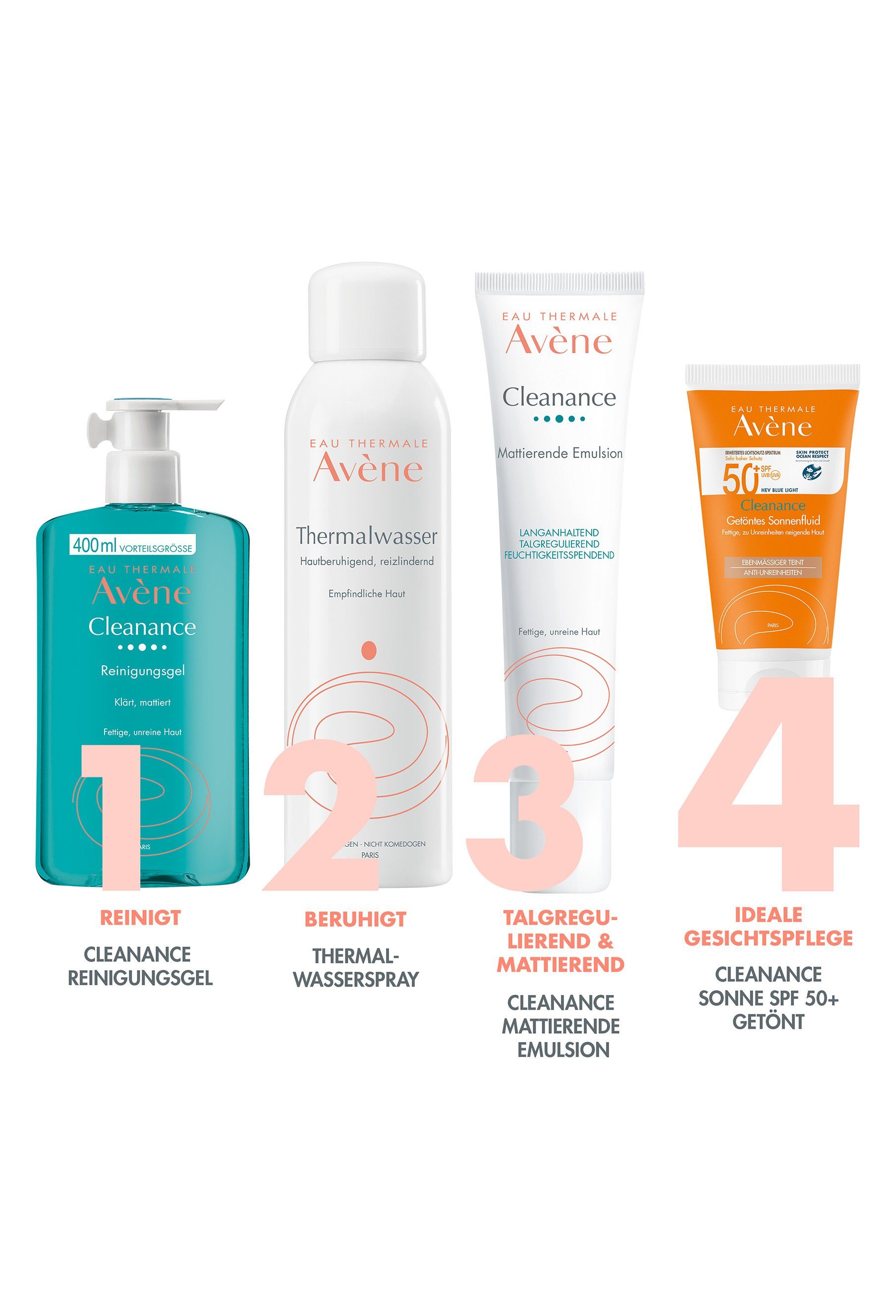 Avene Sonnenschutzfluid Cleanance Getöntes Sonnenfluid LSF 50+, 1-tlg.