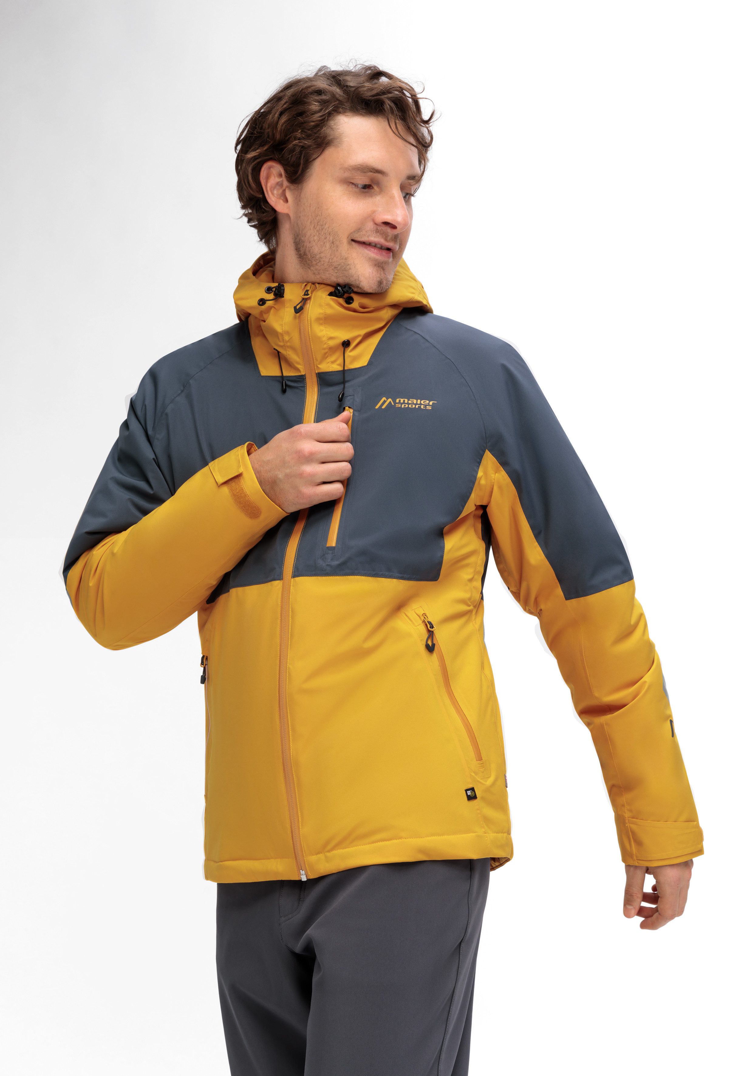 Maier Sports Funktionsjacke Metor Move M Herren Outdoorjacke, wasserdicht, RV-Taschen, Kapuze