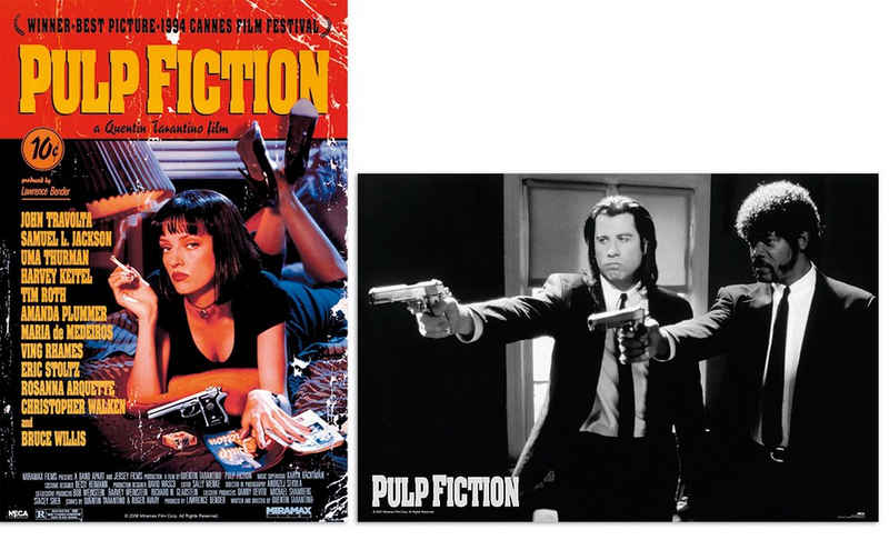 Close Up Poster Pulp Fiction Poster 2erSet Hauptplakat & Guns 61 x 91,5 cm