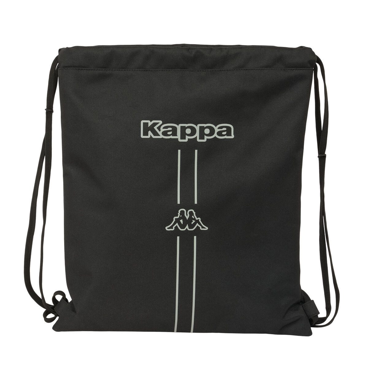 Kappa Rucksack Rucksacktasche mit Bändern Kappa Dark Schwarz 35x40x1 cm
