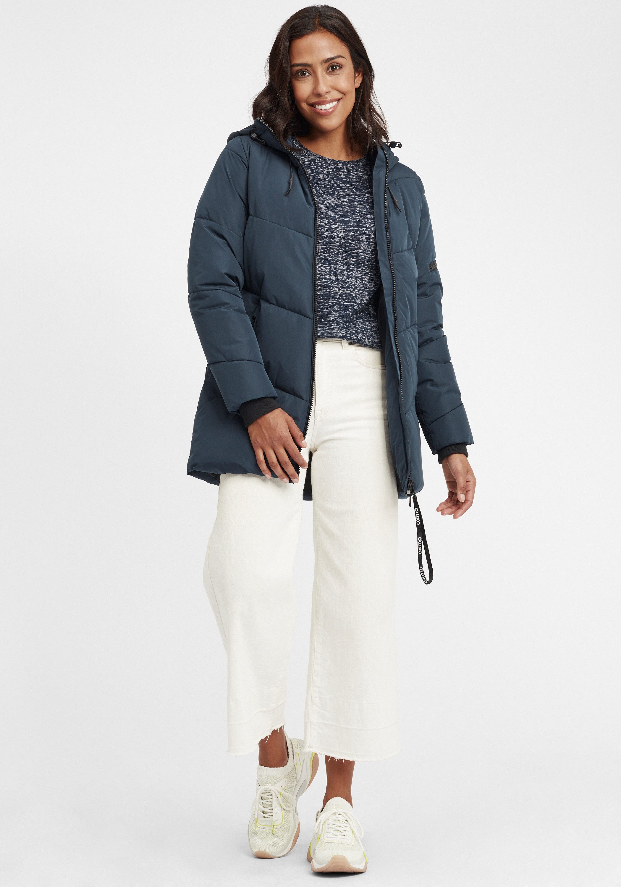 OXMO Steppjacke OXJunchen Steppjacke Parka mit Kapuze und praktischen Tasch günstig online kaufen