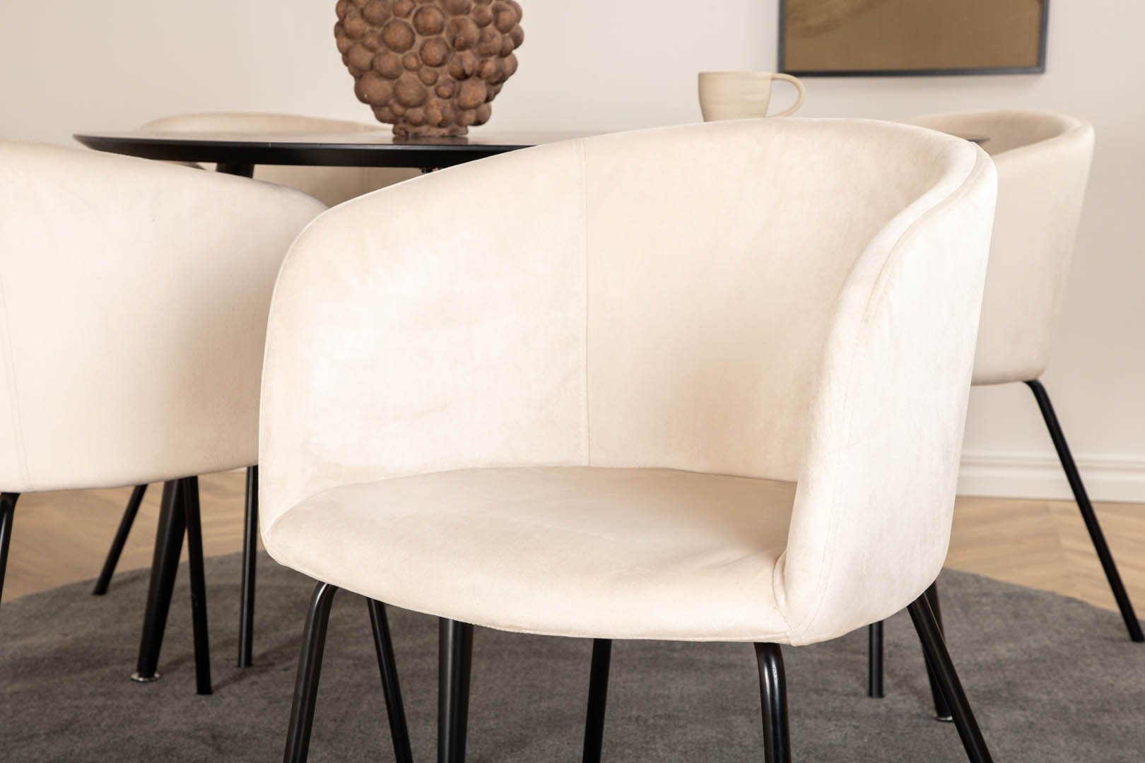 ebuy24 Essgruppe DippØ115BLBL Essgruppe Esstisch schwarz und 4 Beri, (5-tlg) – Bild 3 von 5