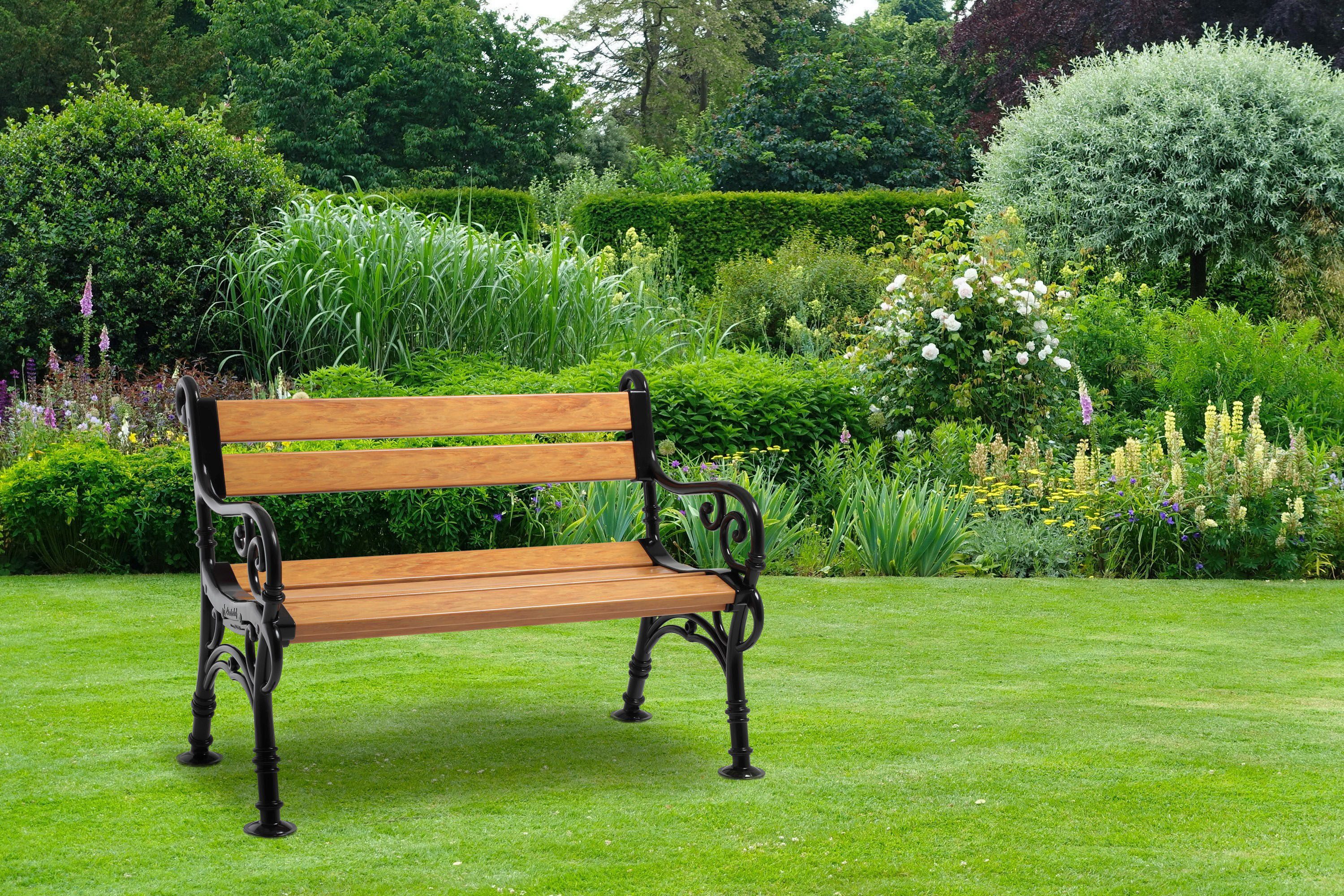 Blome Gartenbank 2er-Bank Linderhof 115 cm Holzoptik, Vollkunststoff