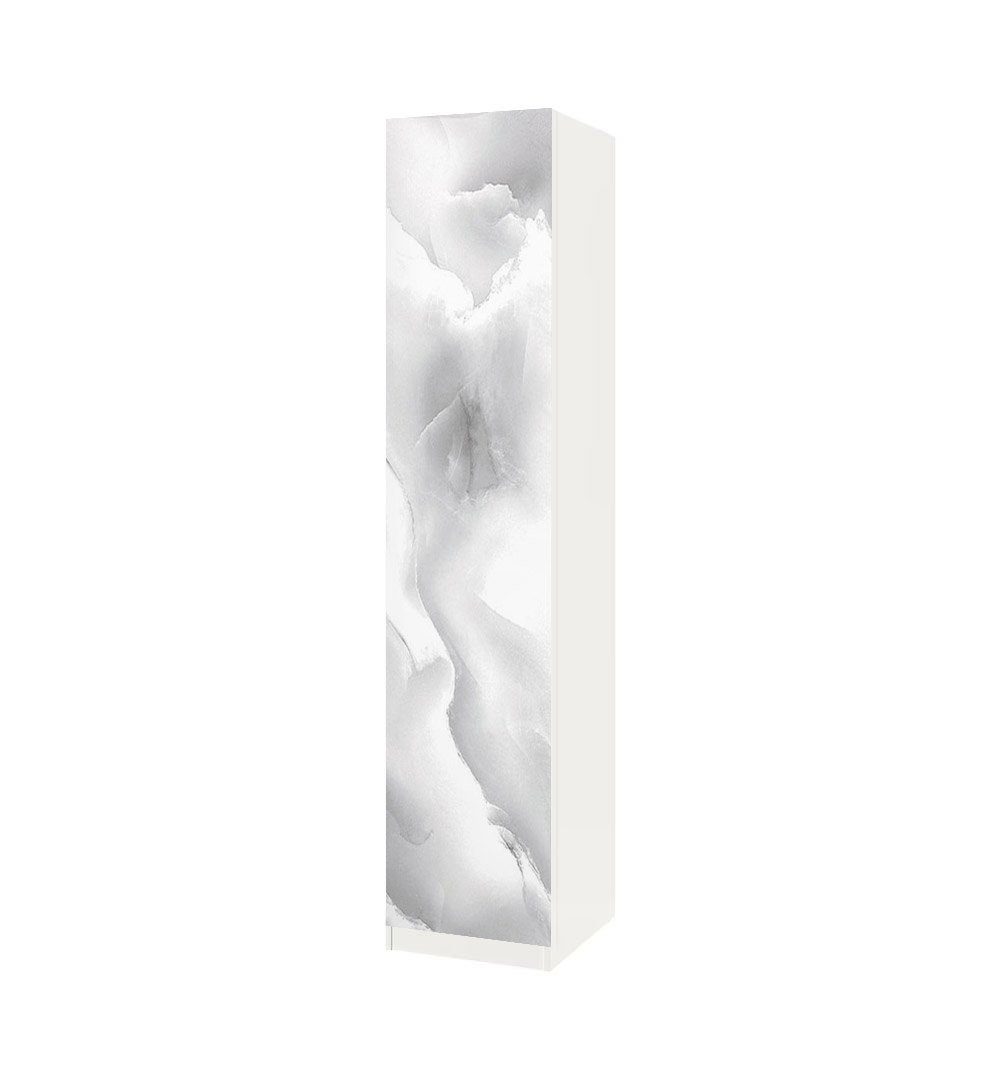 MyMaxxi Möbelfolie Schrankaufkleber Pax Weißer Marmor mit Rissen Möbelfolie Folie, (Marmor hell bruch, 1St.}, Ein Aufkleber je Schranktür), Selbstklebend