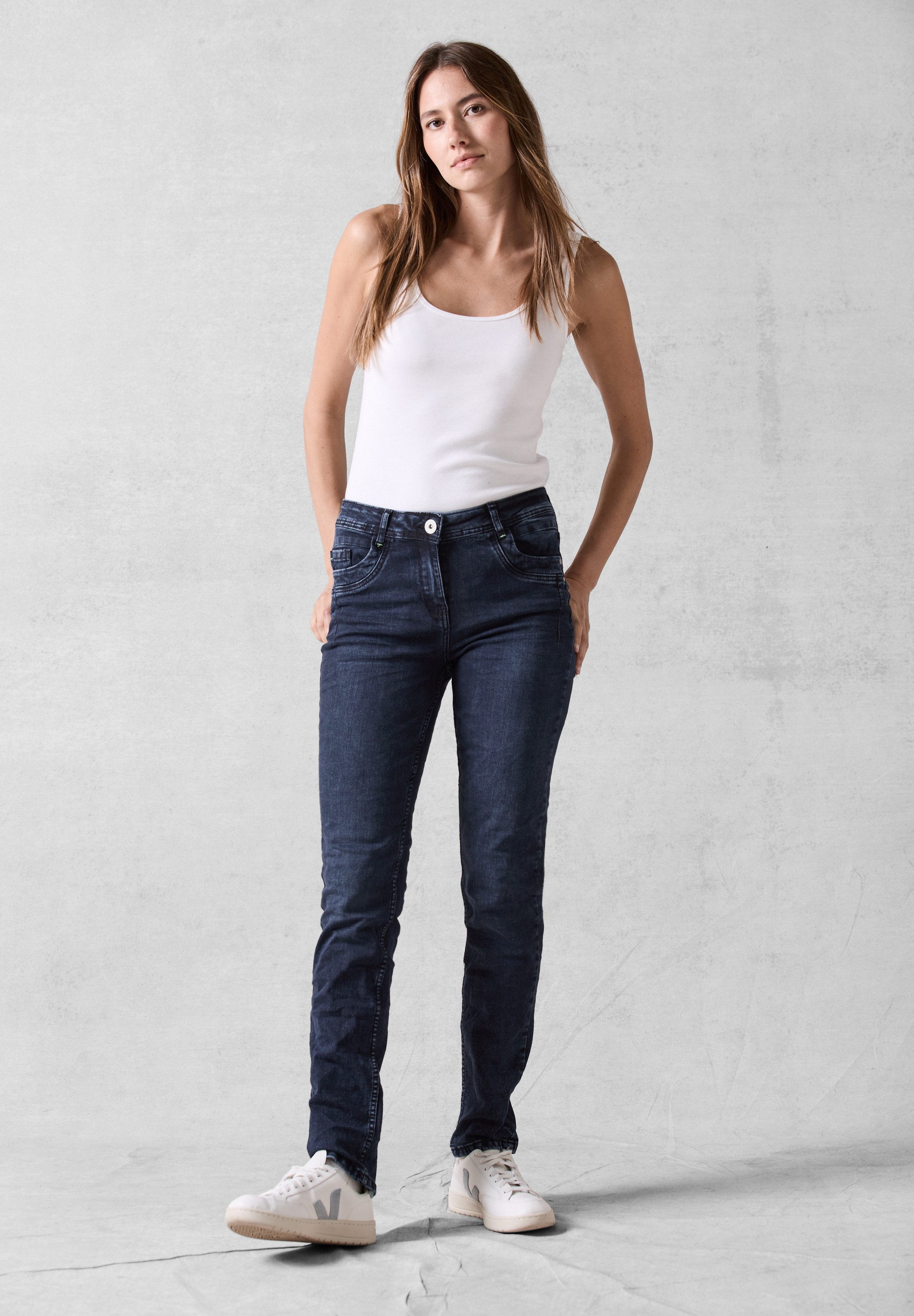 CECIL Slim-fit-Jeans High Waist