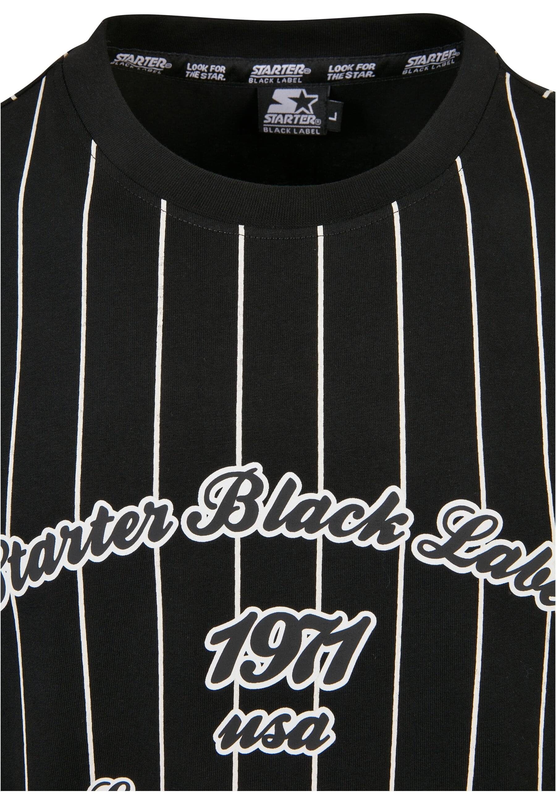 Starter T-Shirt 1971 Starter Pinestripe (1-tlg) Label Tee Herren Black