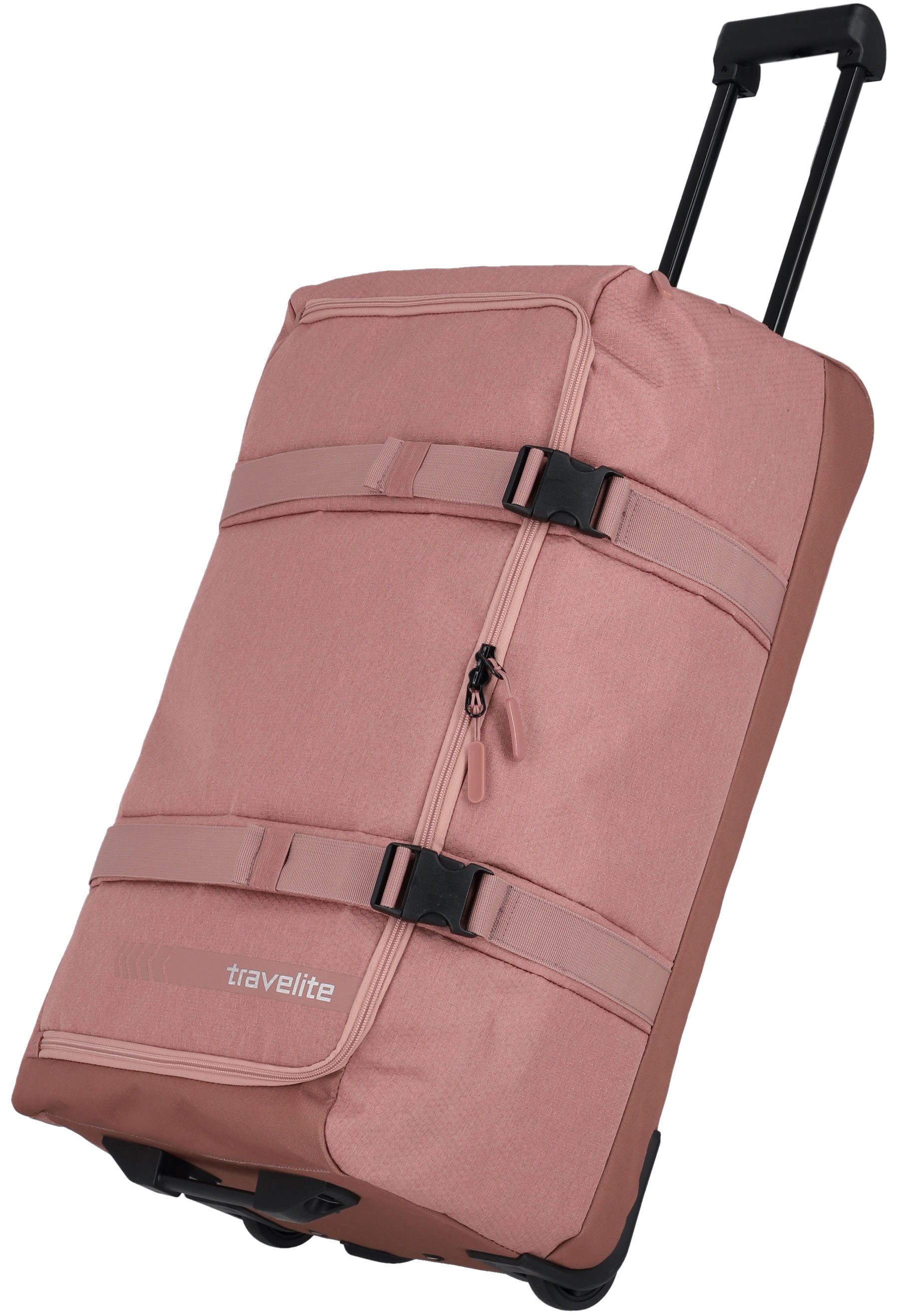 travelite Reisetasche Kick L, cm, mit Off 68 Trolleyfunktion rosa
